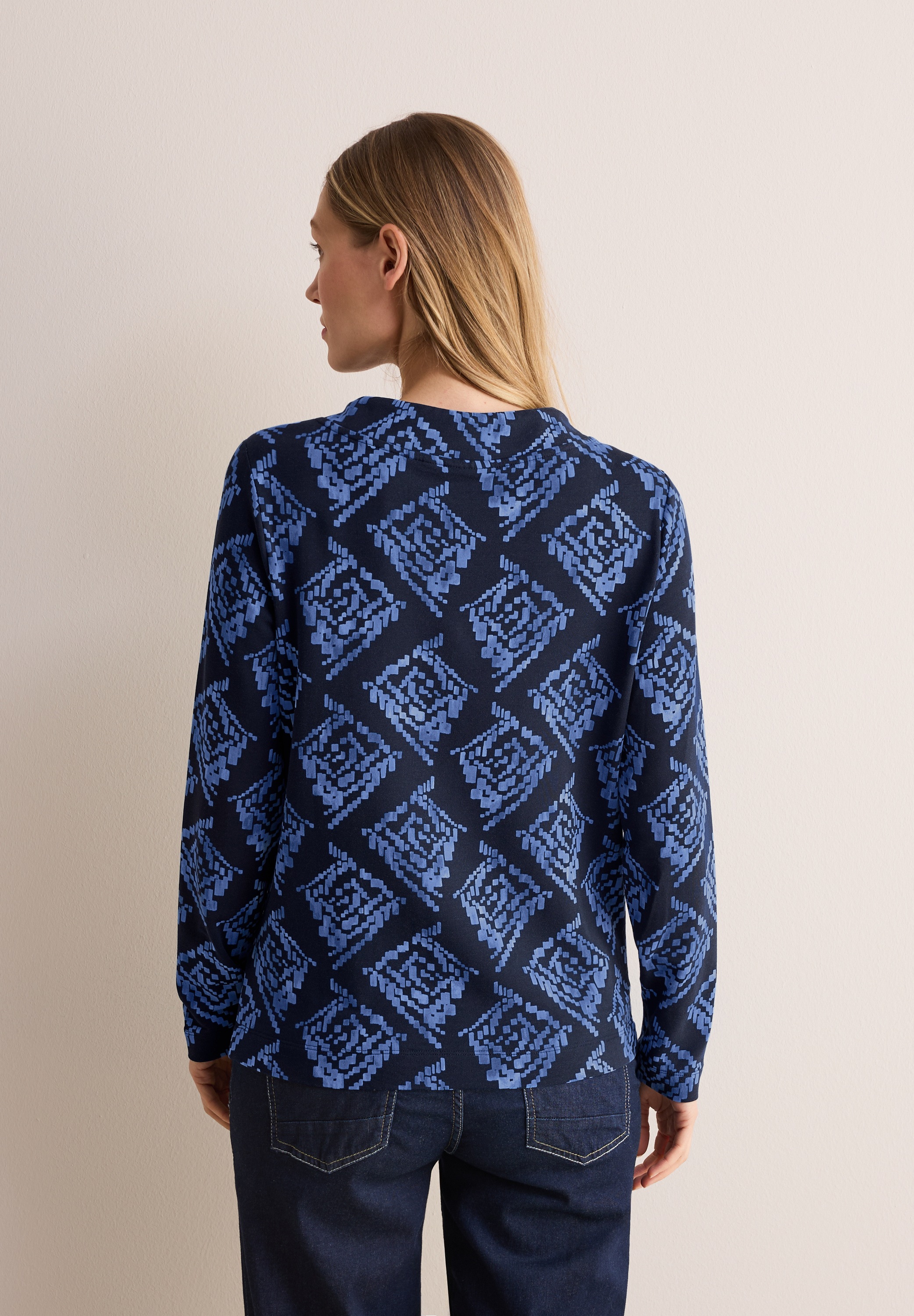 Cecil Langarmshirt, mit grafischem Muster