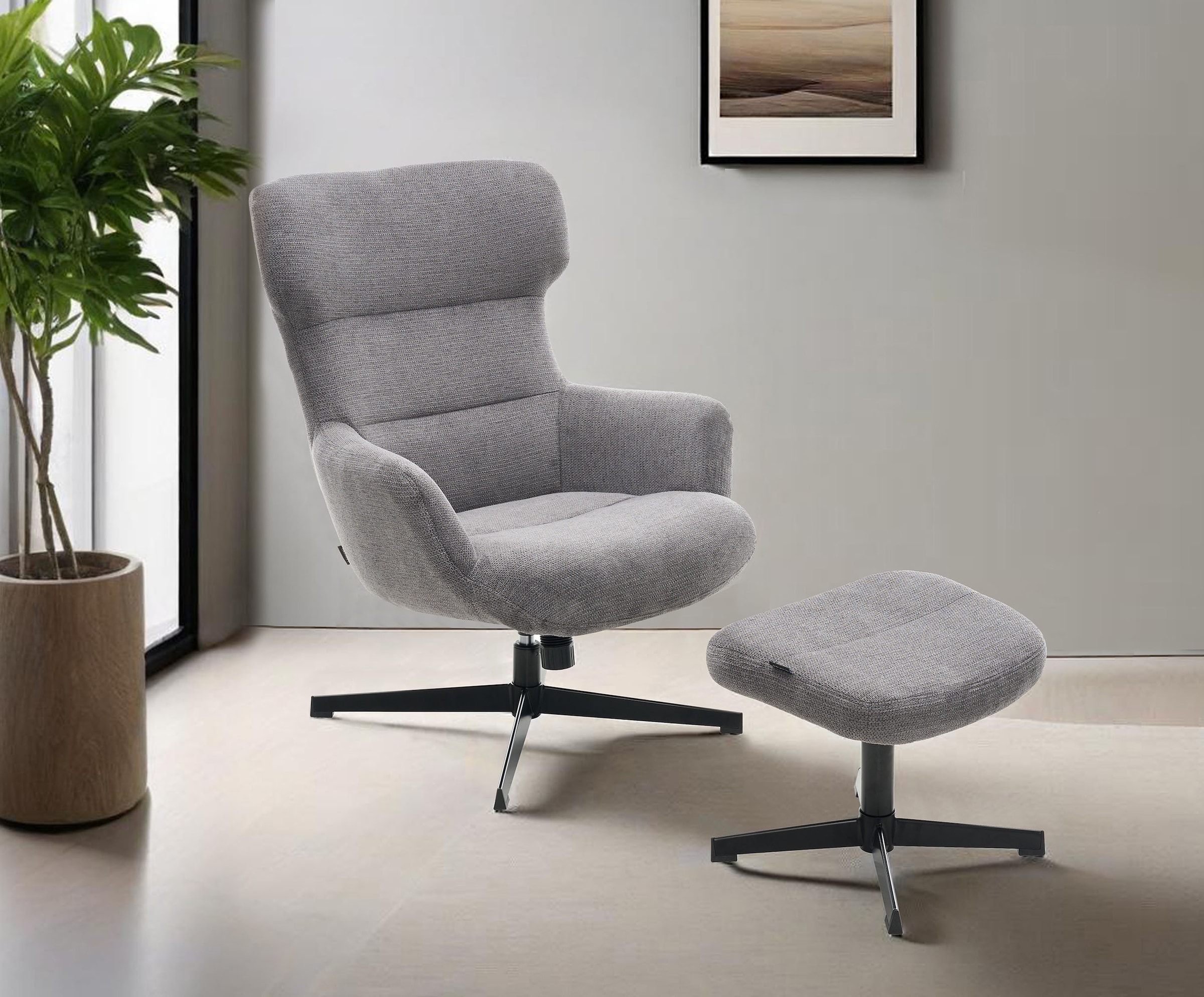 Home affaire Sessel "Clarah Relaxsessel, TV-Sessel mit Hocker", 360 Grad dr günstig online kaufen