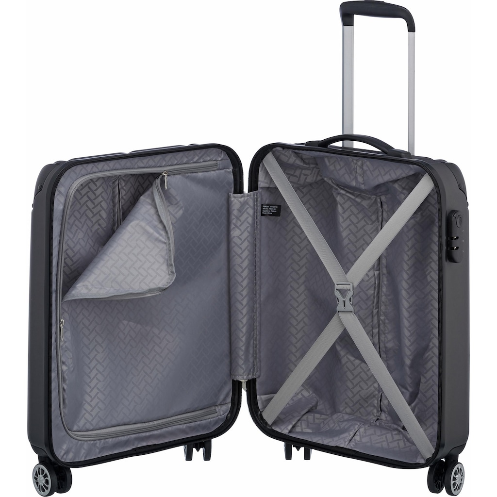 travelite Hartschalen-Trolley »City, 55cm«, 4 Rollen, Handgepäck-Koffer Reisekoffer Hartschallenkoffer TSA Schloss