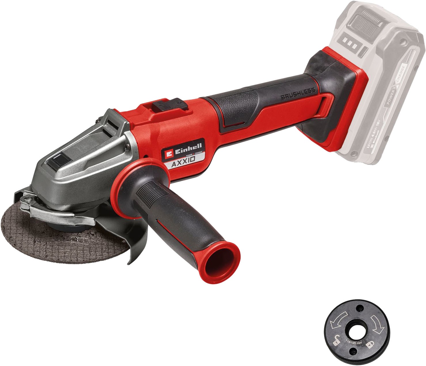 Einhell Akku-Winkelschleifer "AXXIO 18/115 Q" 1 Stk. tlg. ohne Akku und Ladegerät
