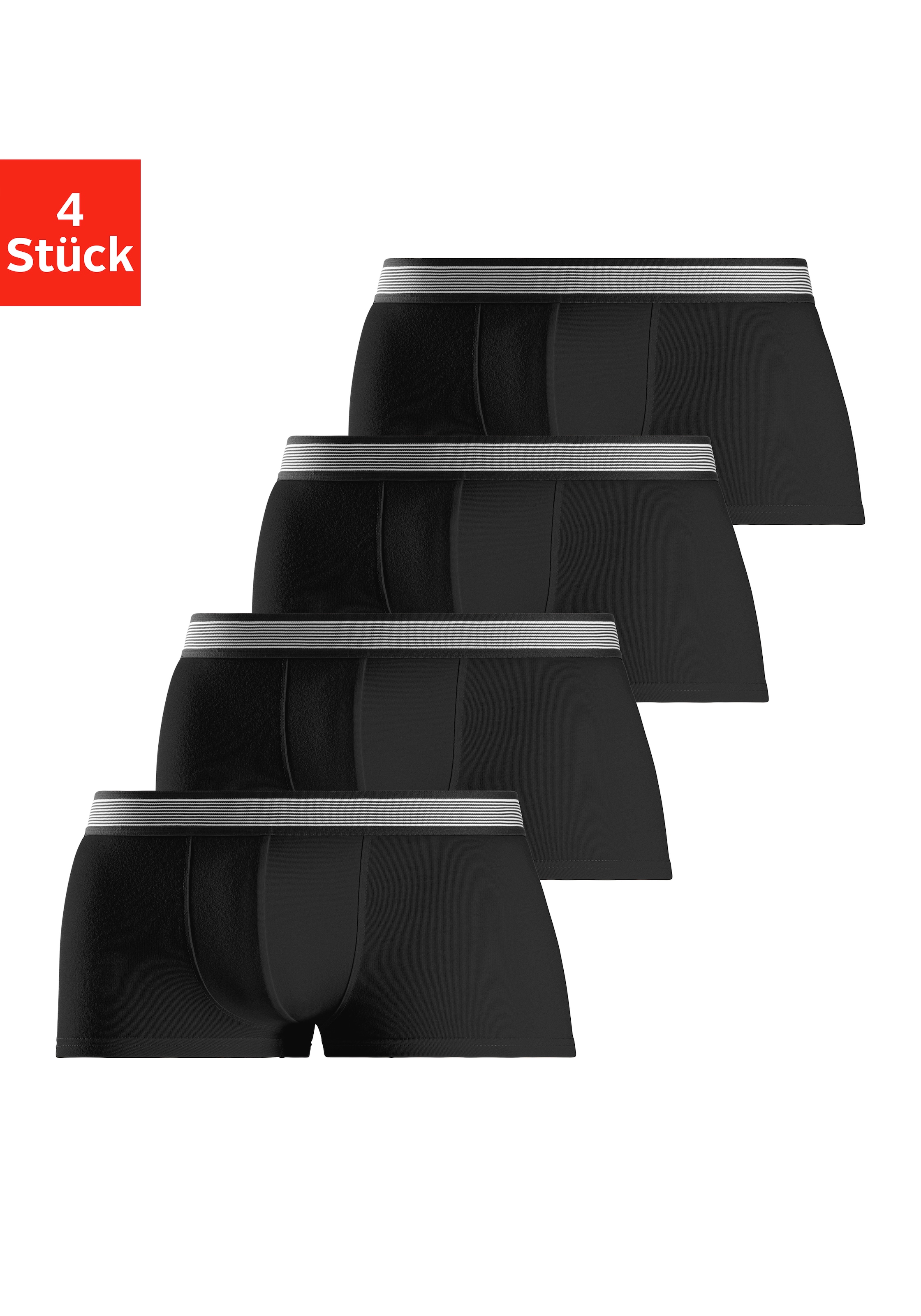 H.I.S Hipster Packung, 4 Stk. knapp sitzende Boxershorts aus Baumwollmischu günstig online kaufen