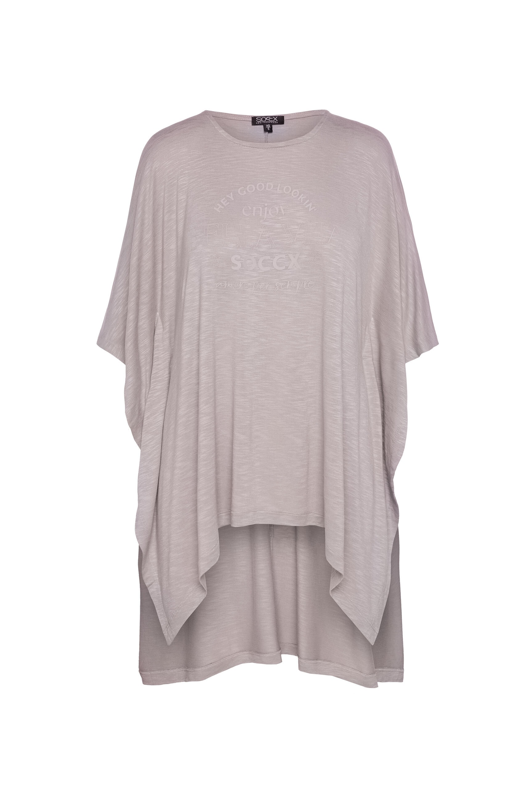 SOCCX Oversize-Shirt, mit längerer Rückenpartie