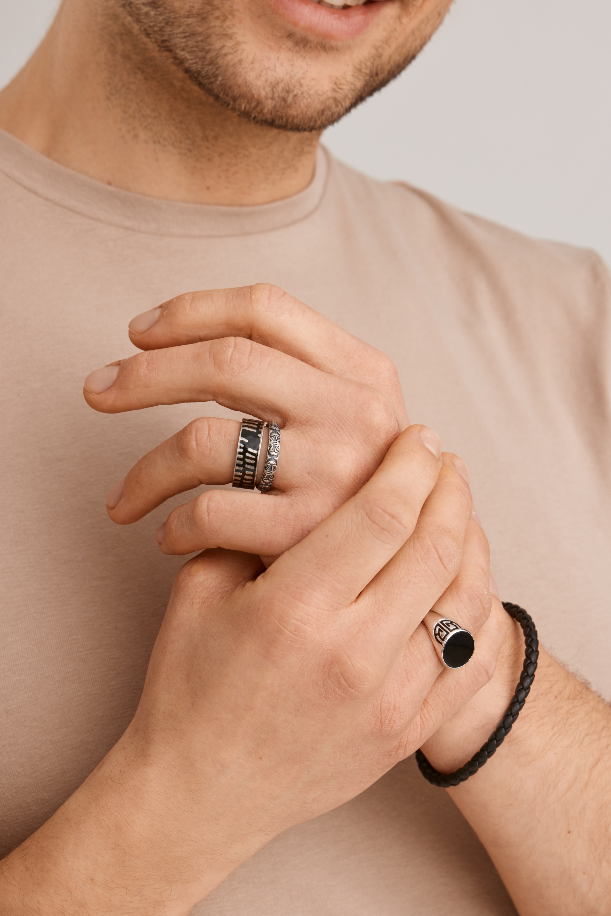 »925/- oxidiert CAÏ Silber Sterling Australien« Fingerring