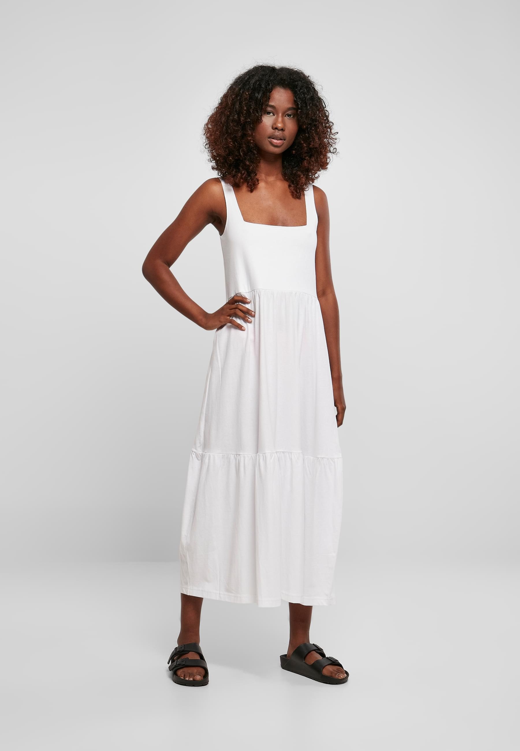 URBAN CLASSICS Shirtkleid »Urban Classics Damen Ladies 7/8 Length Valance Summer Dress«, (1 tlg.)