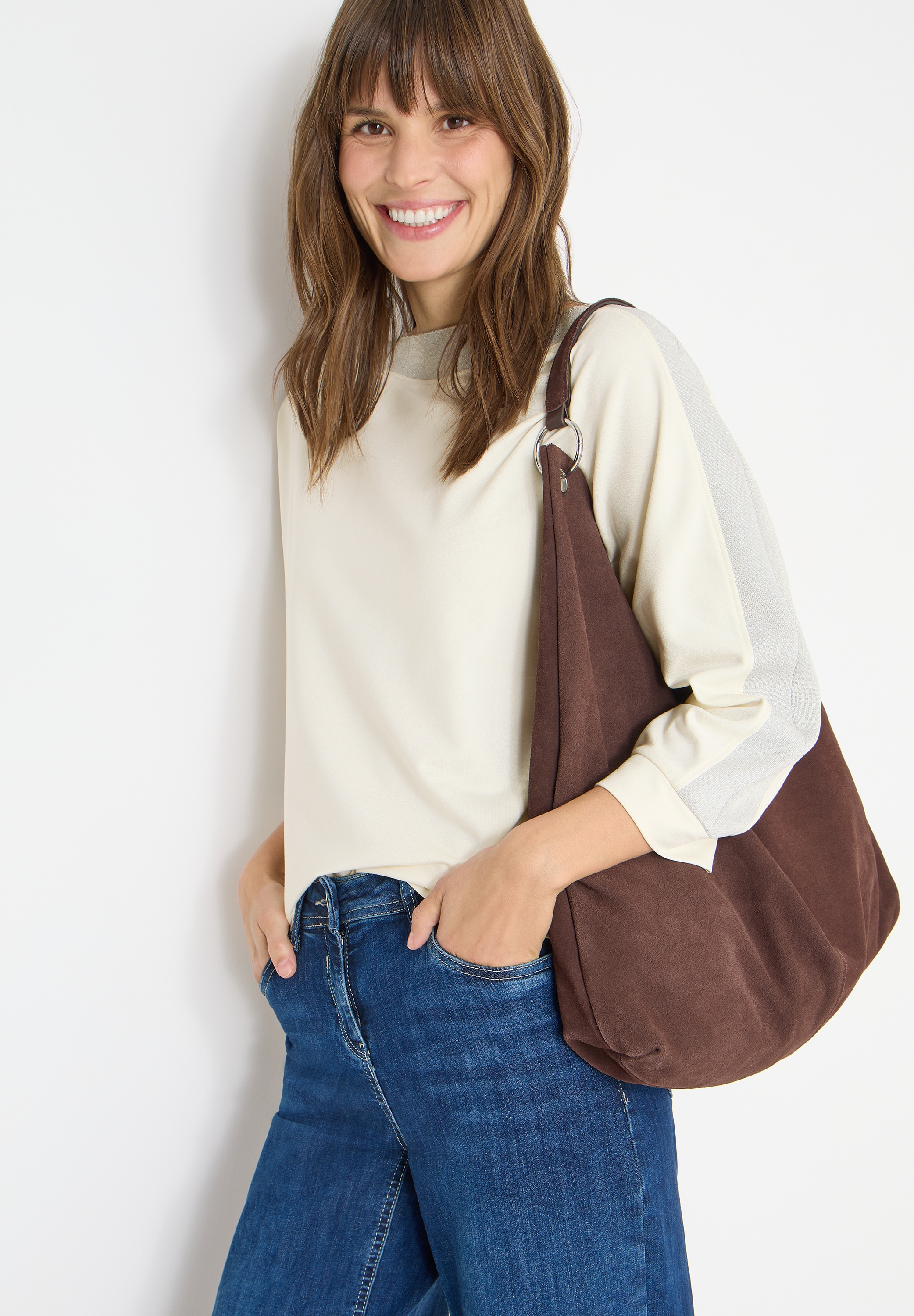 Cecil Fledermausshirt mit Tape und 3/4 Ärmel günstig online kaufen