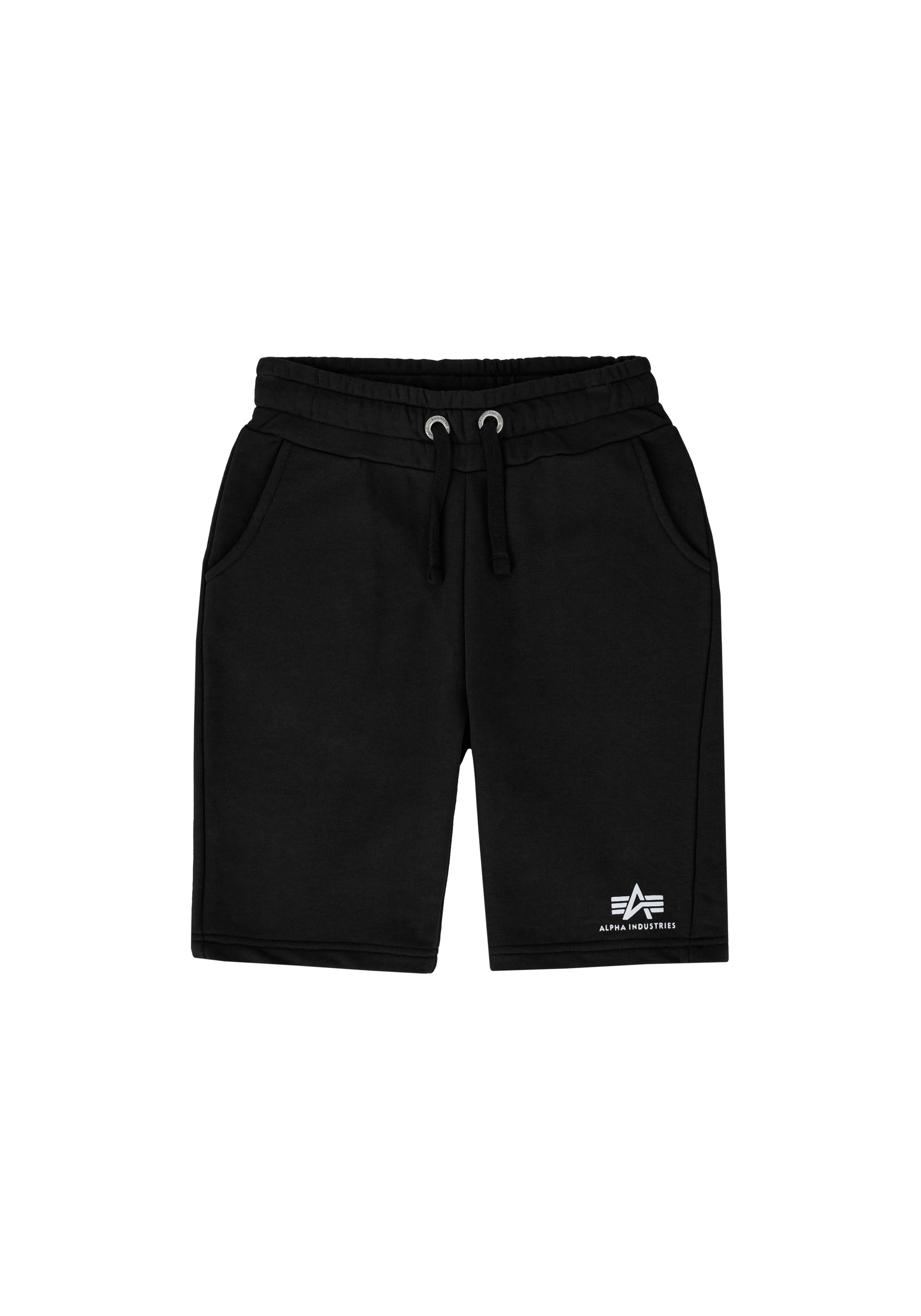 Jungen Sweatshorts "Basic Jogger Short SL Kids", schwarz, Gr. 8, ALPHA INDUSTRIES, Obermaterial: 80% Baumwolle, 20% Polyester, Hosen