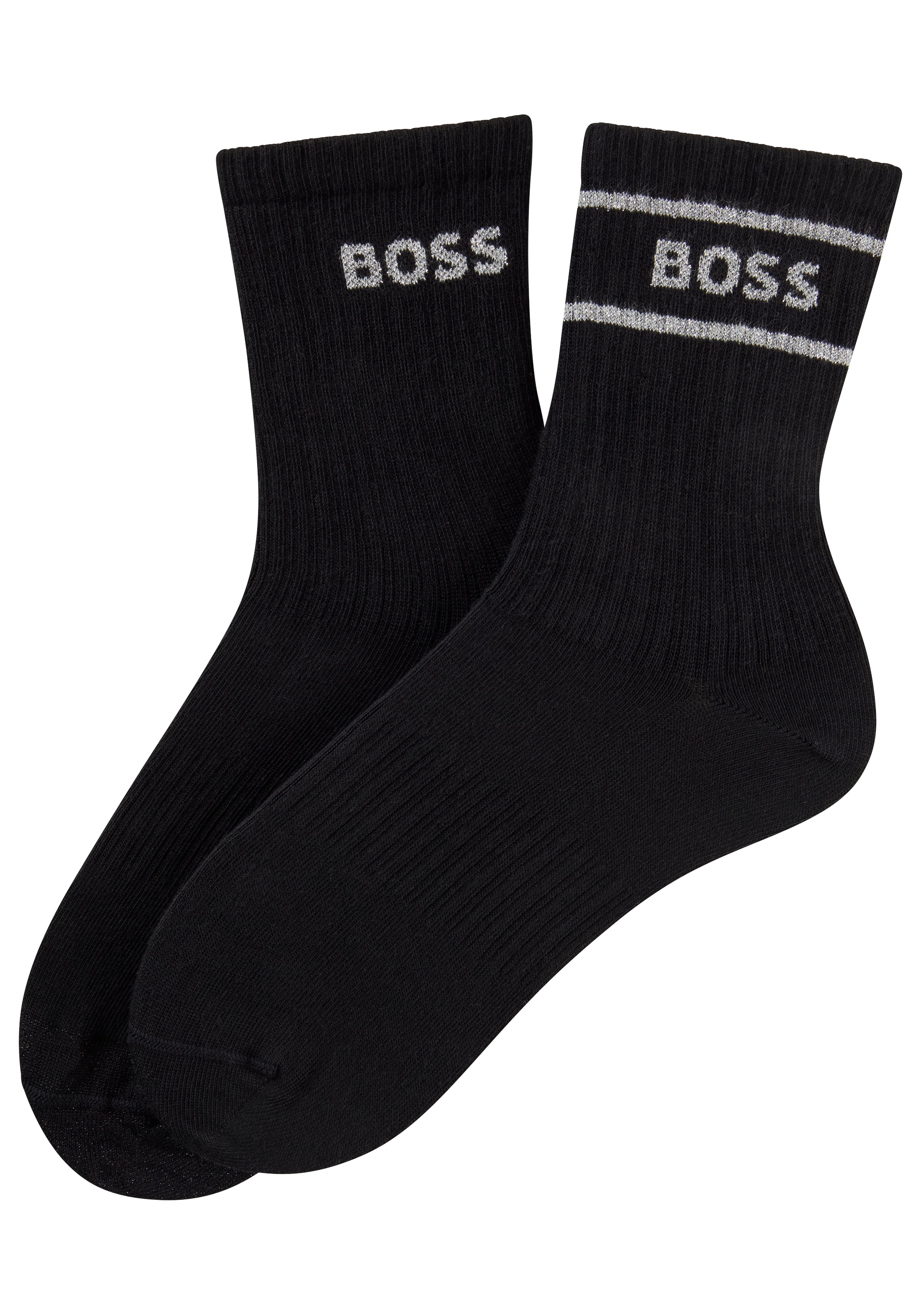 BOSS Socken, (2 Paar), sportiv, mit dezentem Locke, Fersen- und Zehenpartie günstig online kaufen