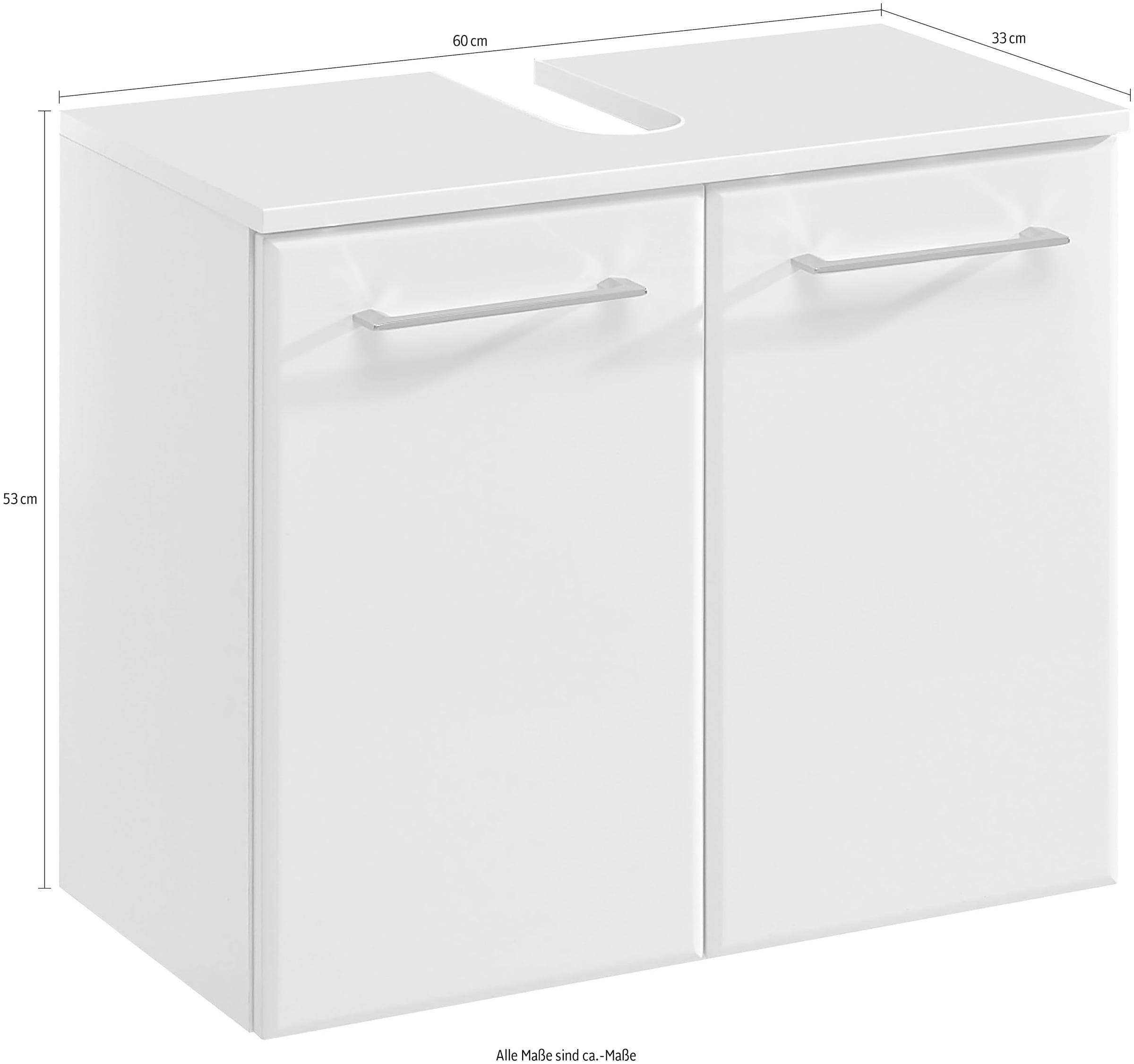 bestellen Breite 376«, PELIPAL BAUR Waschbeckenunterschrank »Quickset | 60cm