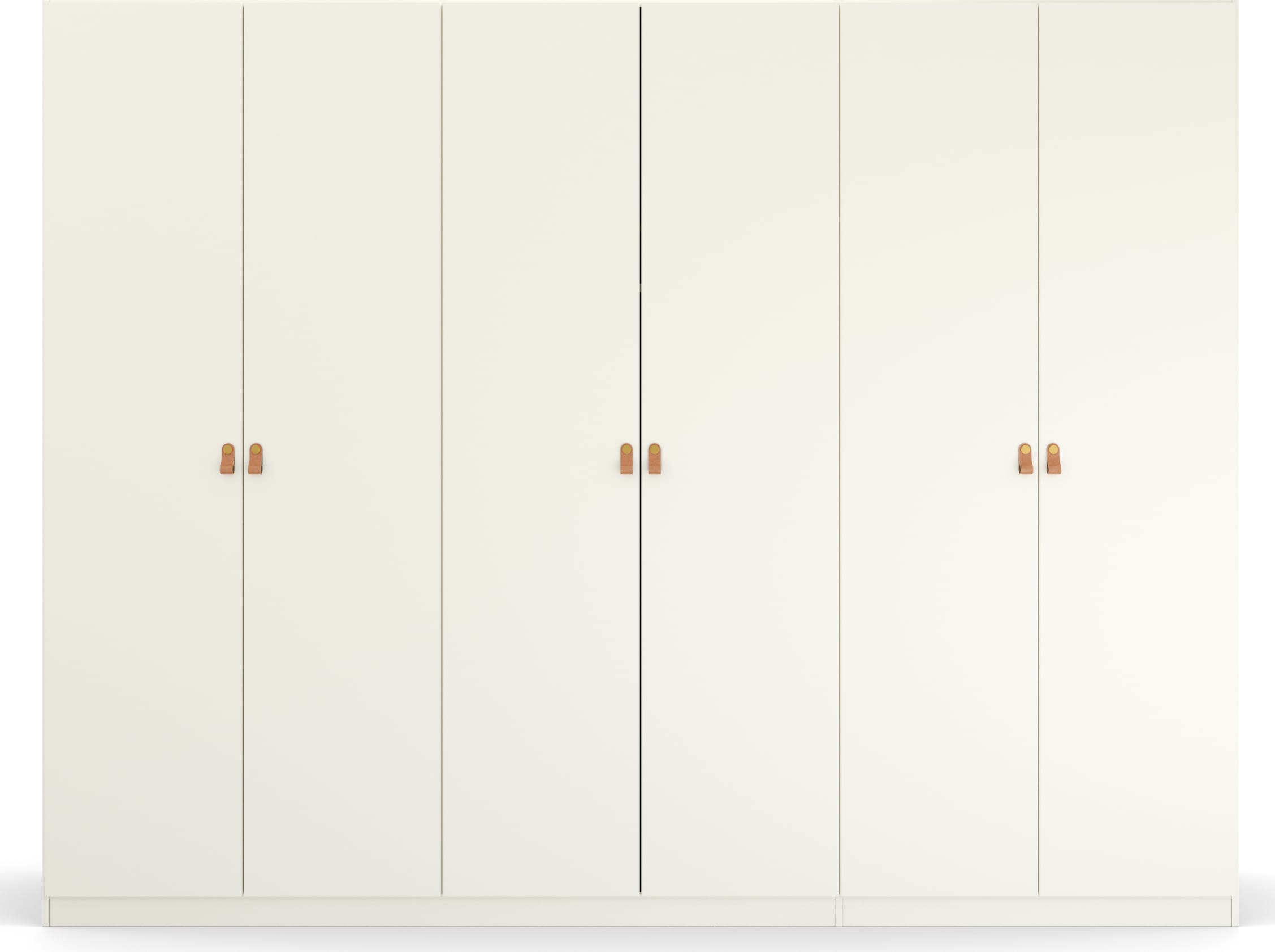rauch Drehtürenschrank »Homey by Quadra Spin«, mit Grifflaschen aus weichem, cognacbraunem Leder