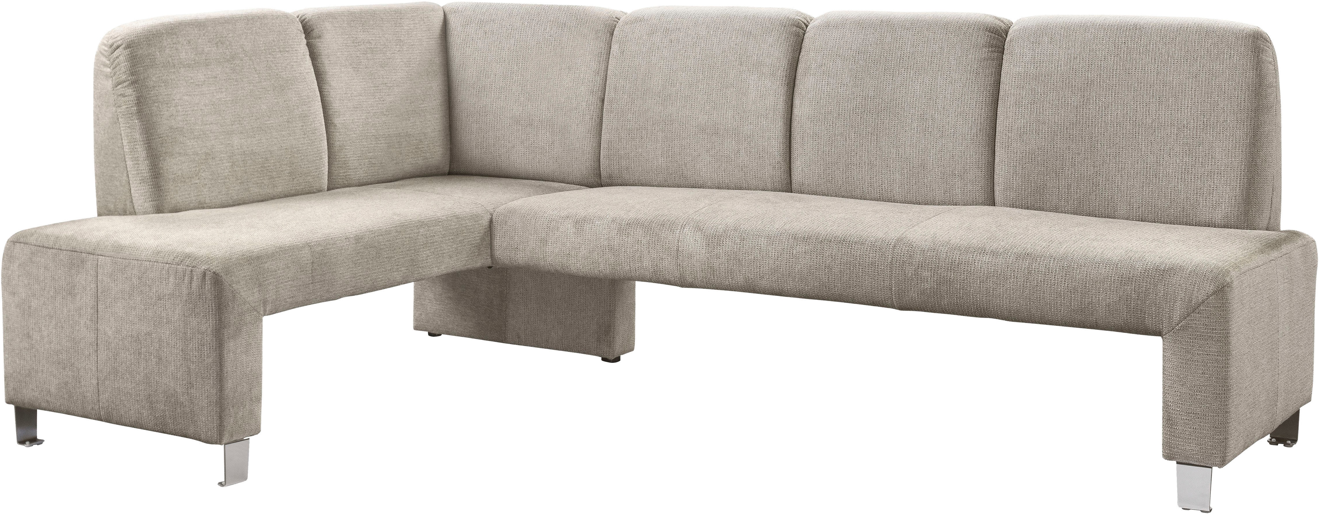 exxpo - sofa fashion Eckbank "Intenso, viele Bezugsstoffe Cord, Struktur 243/158 cm (B/T)" hohe Bodenfreiheit, frei im Raum stellbar, hoher Sitzkomfort