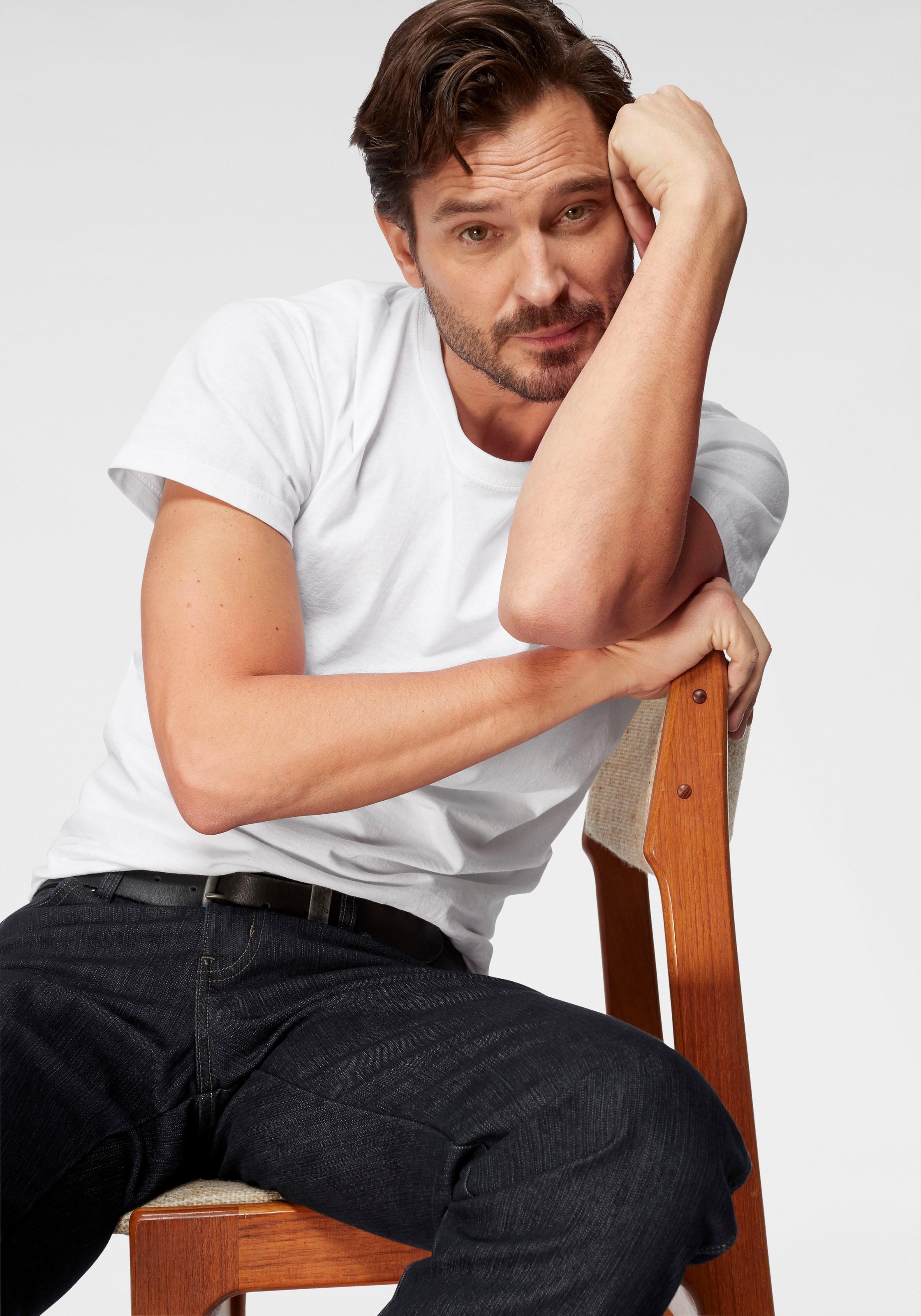 Fruit of the Loom T-Shirt Packung, 3 Stk. mit Rundhalsausschnitt günstig online kaufen