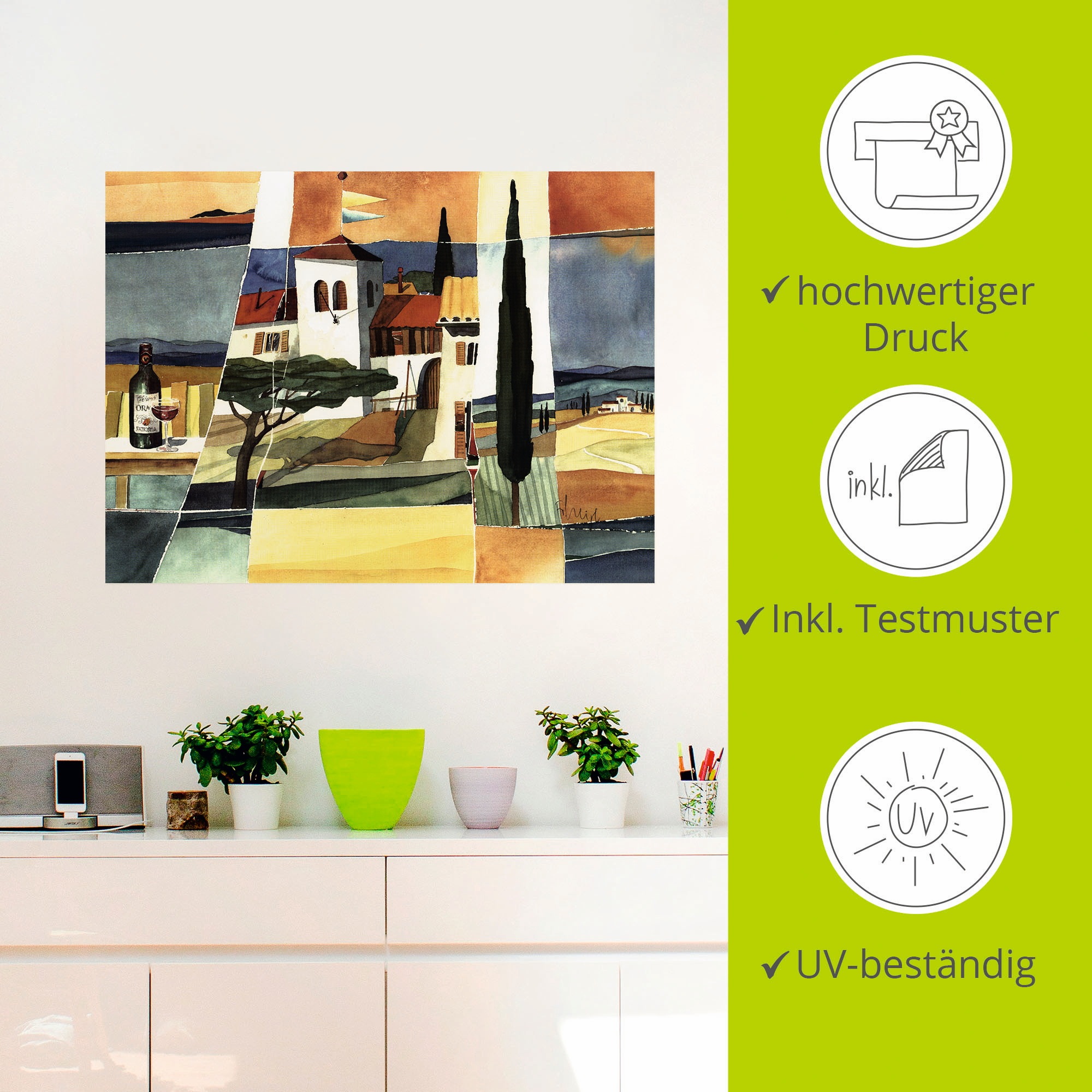 Artland Wandbild »Italien«, Europa, (1 St.), als Leinwandbild, Poster, Wandaufkleber in verschied. Größen