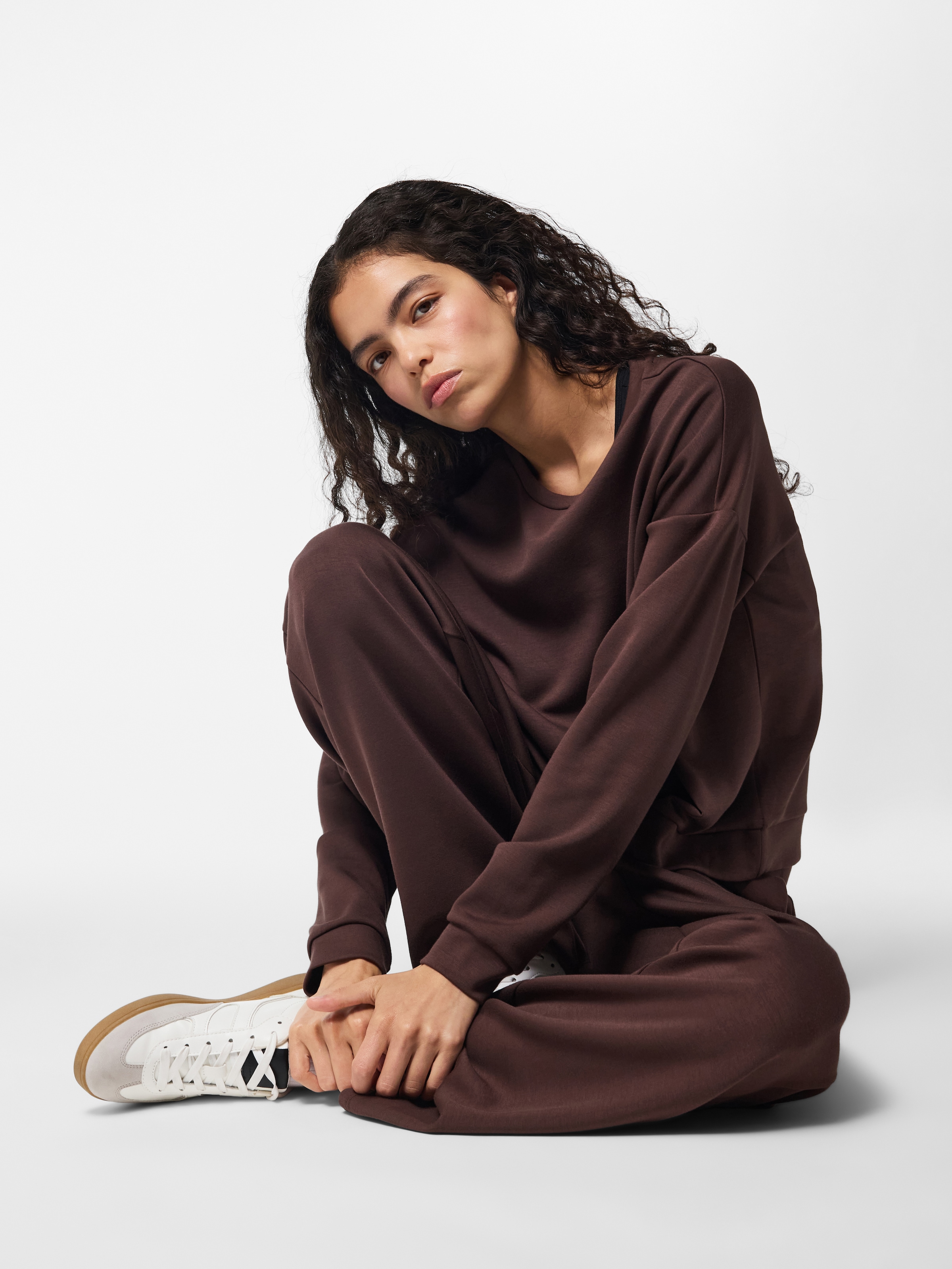 pieces Sweathose »PCMICHELLE SCUBA HW PANTS SWT NOOS BC«  Materialmix