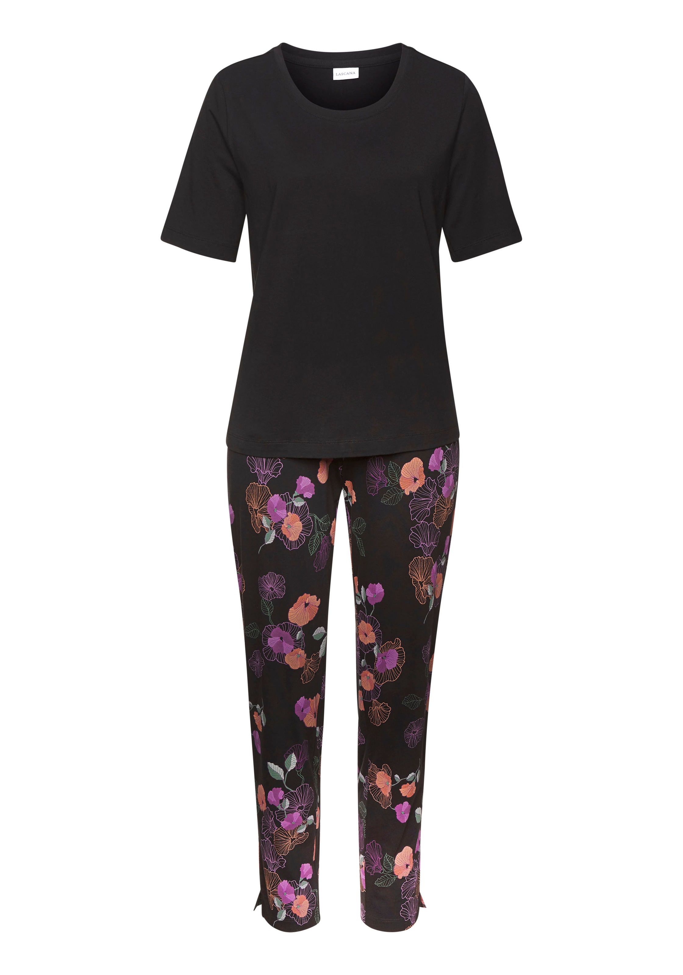 Vivance Dreams Pyjama, (2 tlg.), mit Blumen-Druck günstig online kaufen