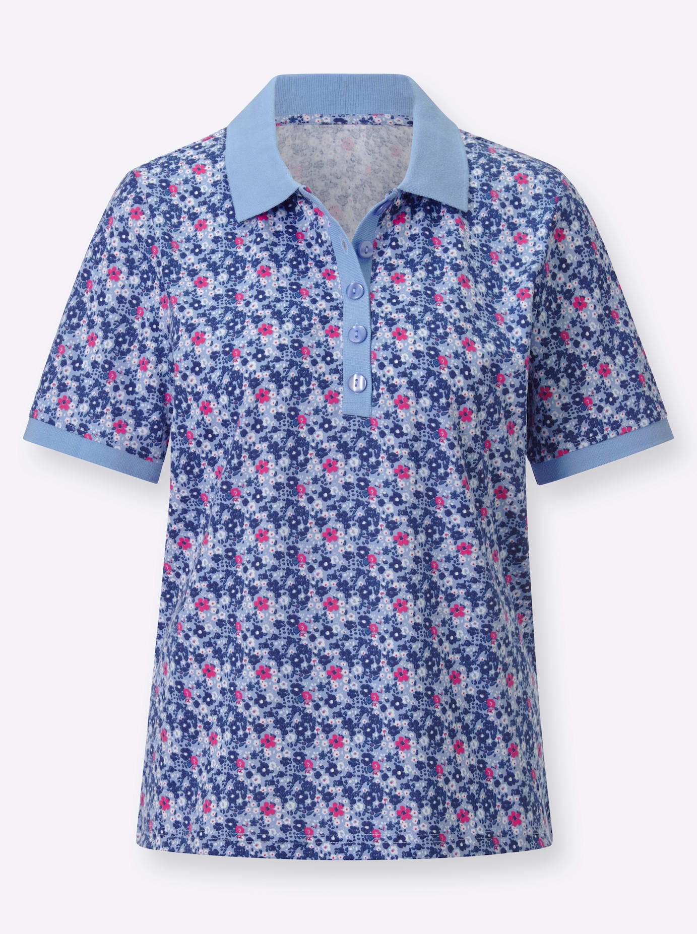 Classic Basics Poloshirt Damen Bunt Gr. 44 3