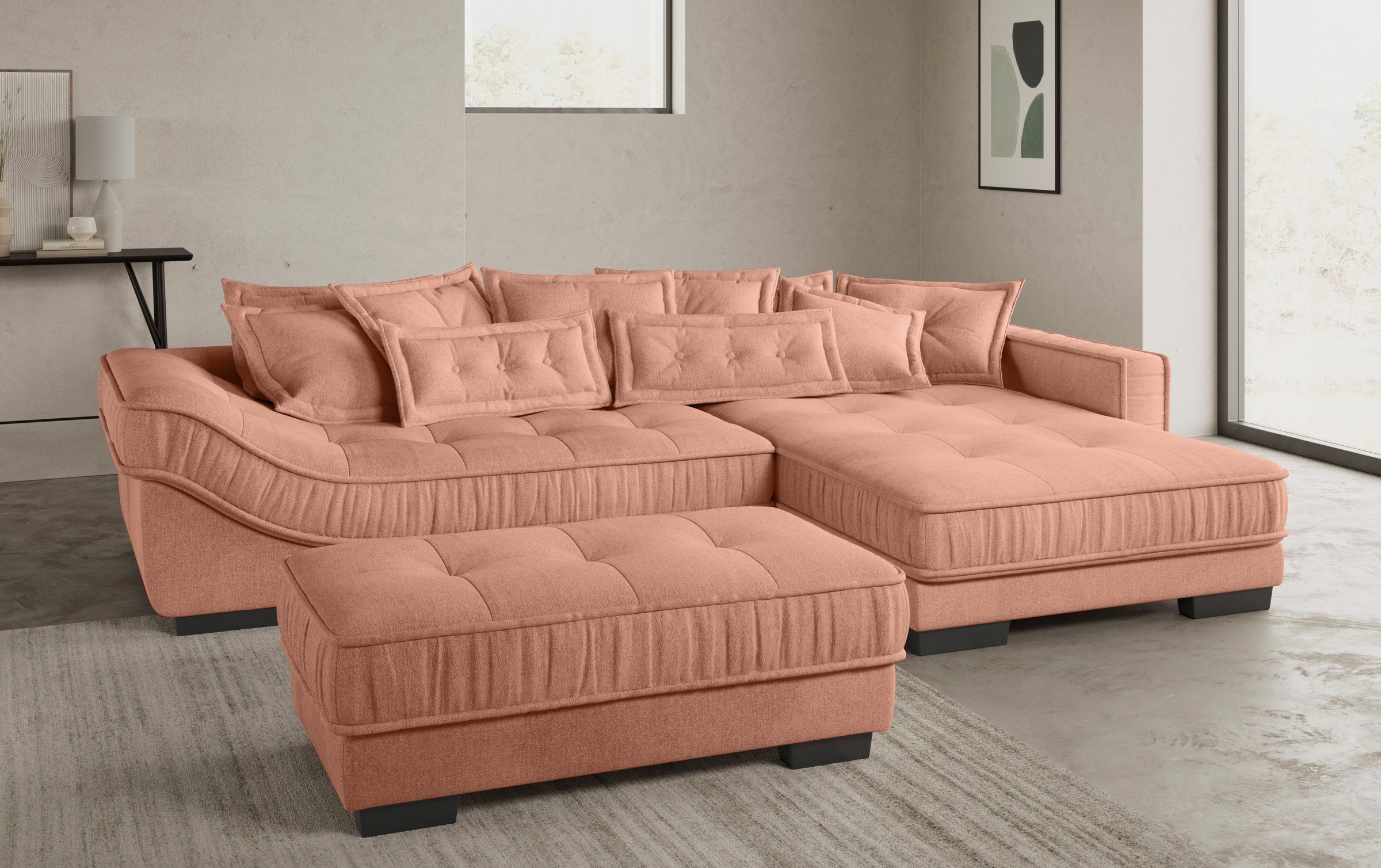 Mr. Couch Ecksofa »Diwan II, L-Form«, Wahlweise mit Kaltschaumpolsterung bis 140 kg belastbar