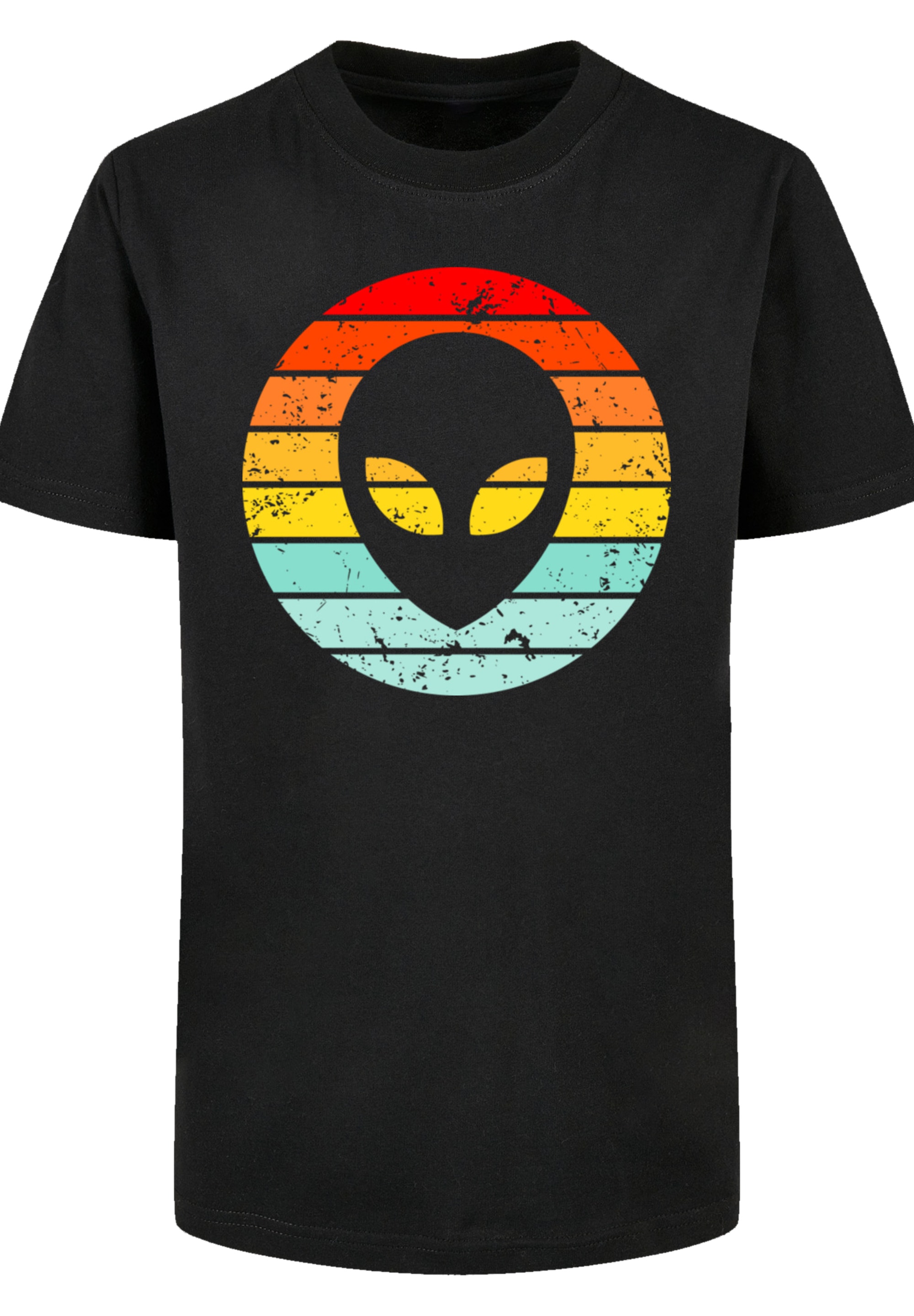 F4NT4STIC T-Shirt »Alien Gesicht Retro Sunset«, Premium Qualität