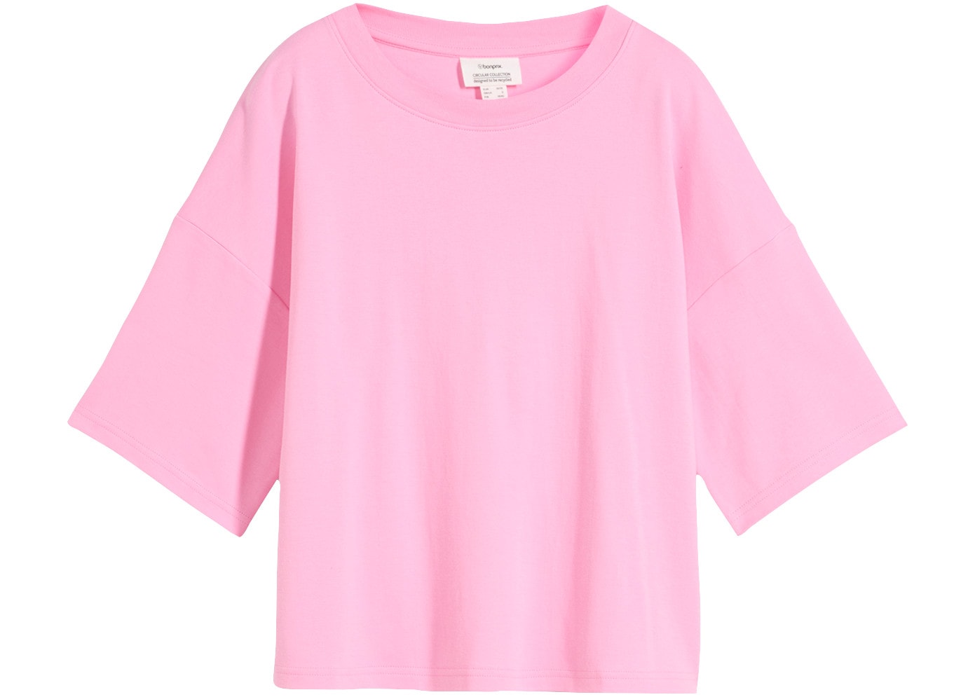 bonprix T-Shirt Oversize-Style, mit Rundhalsausschnitt, aus Baumwolle