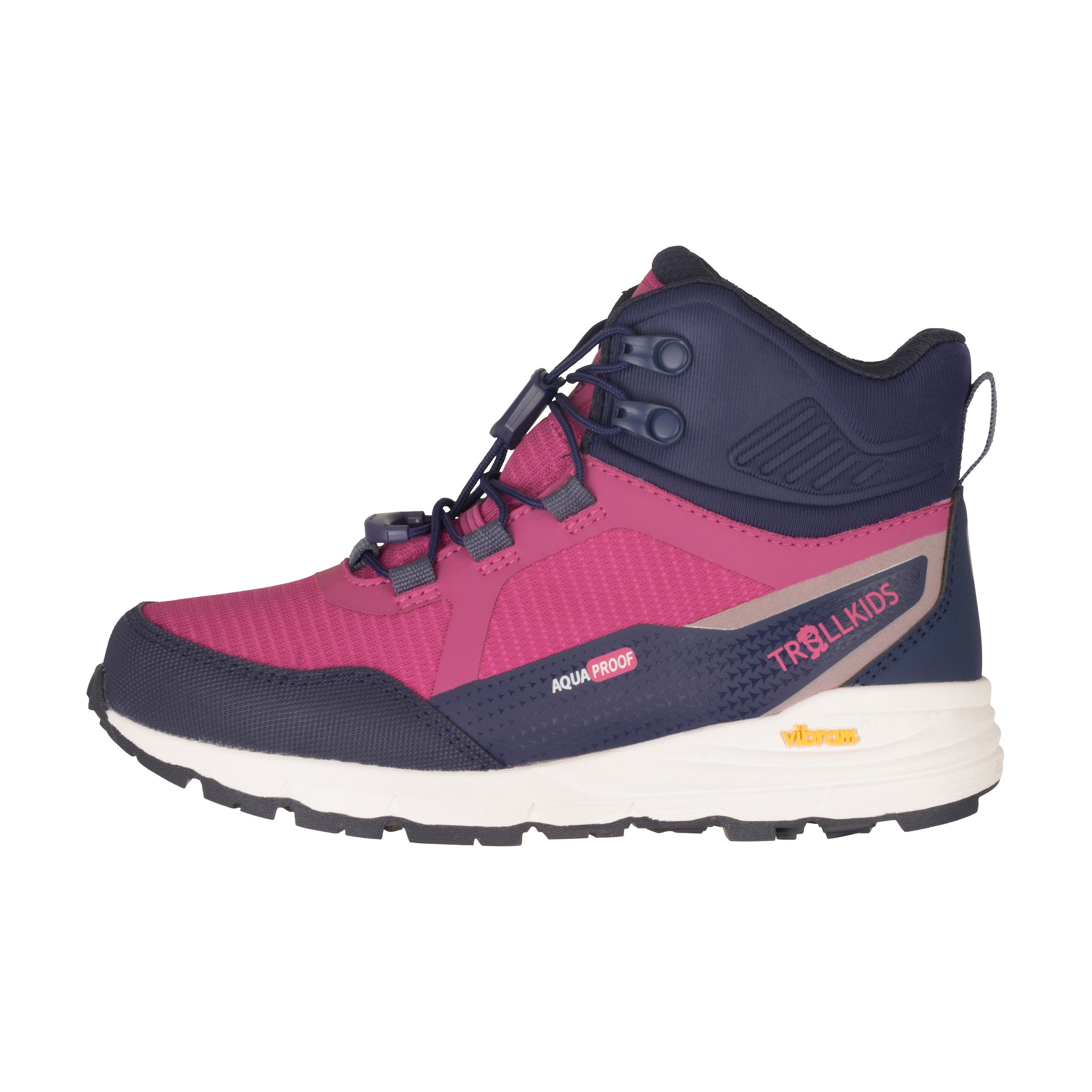 TROLLKIDS Outdoorschuh »KIDS SKARVAN HIKER MID XT«, wasserdicht, Vibram Sohle, Schnellverschluss, reflektierende Details