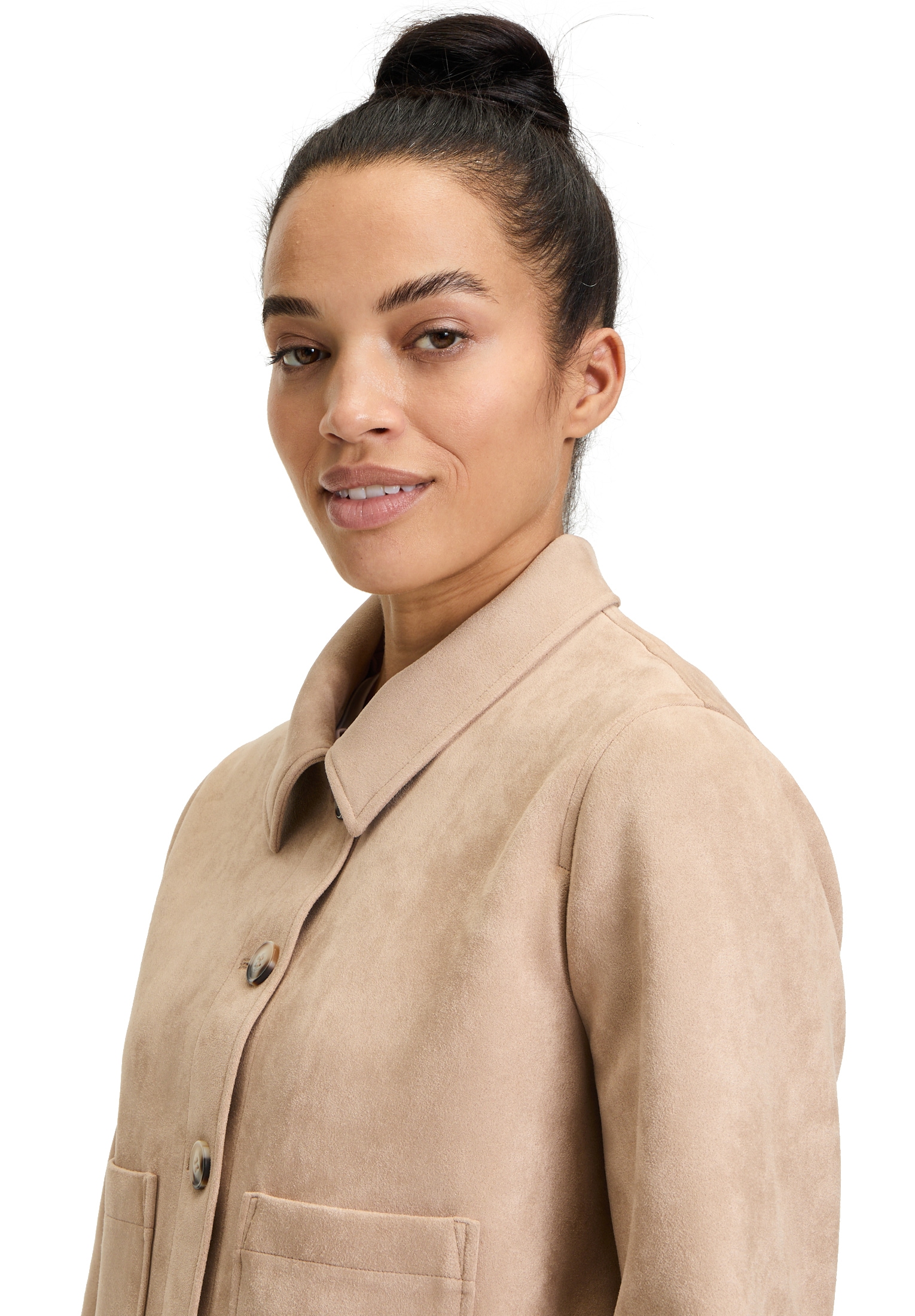 Betty&Co Jackenblazer »Betty & Co Damen Kunstleder-Jacke mit aufgesetzten Taschen«, Material