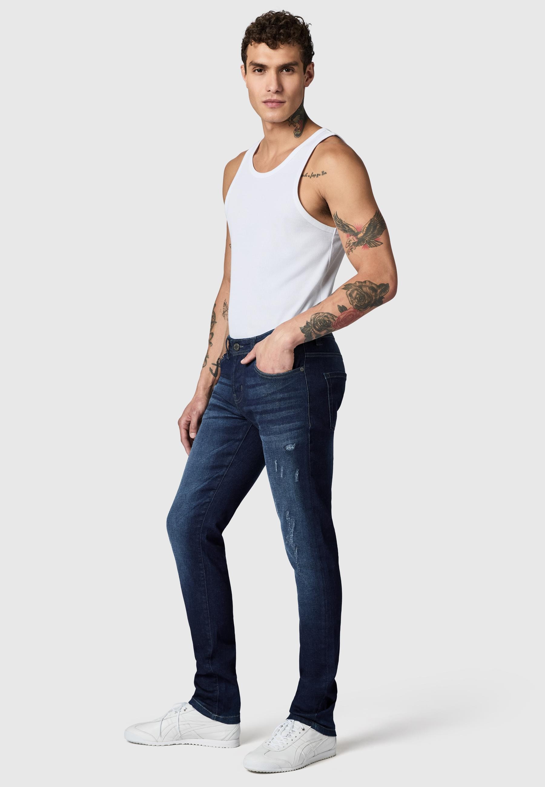 PEAK TIME Slim-fit-Jeans »München« Herren Jeans mit Destroyed-Optik