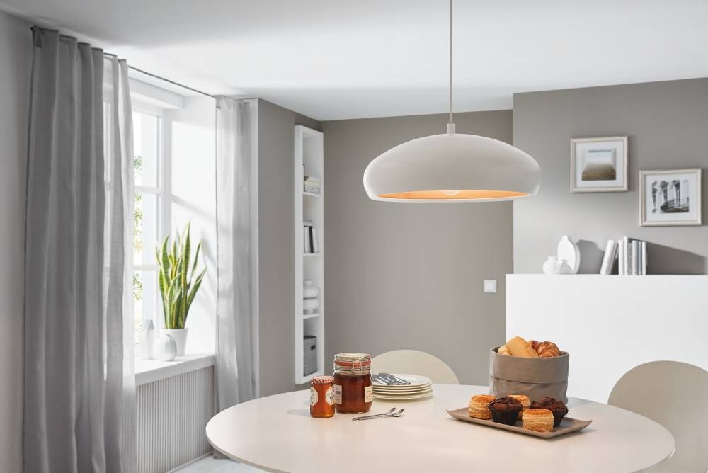 EGLO Hängeleuchte »MOGANO 1«, 1 flammig, Leuchtmittel E27 | ohne Leuchtmittel, Hängelampe Vintage aus Stahl in Weiß, Kupfer, Esstischlampe, E27