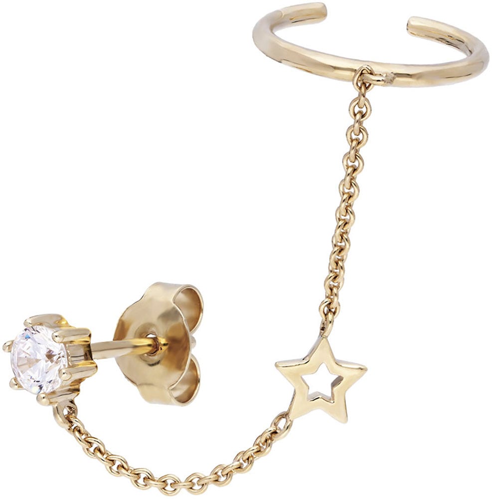 Single-Ohrstecker mit Ohrklemme »Schmuck Geschenk Gold 375 Ohrschmuck Ohrring Earcuff...