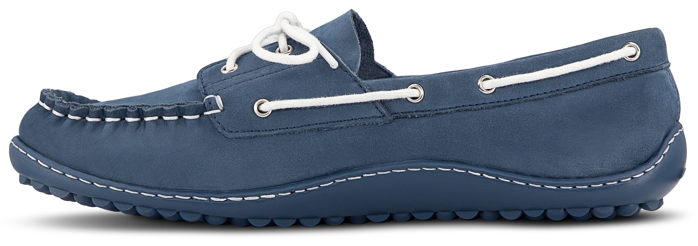 Leguano Barfußschuh »MORECASSIN«  Schnürschuh, Halbschuh, Mokassin mit modischen Durchzügen