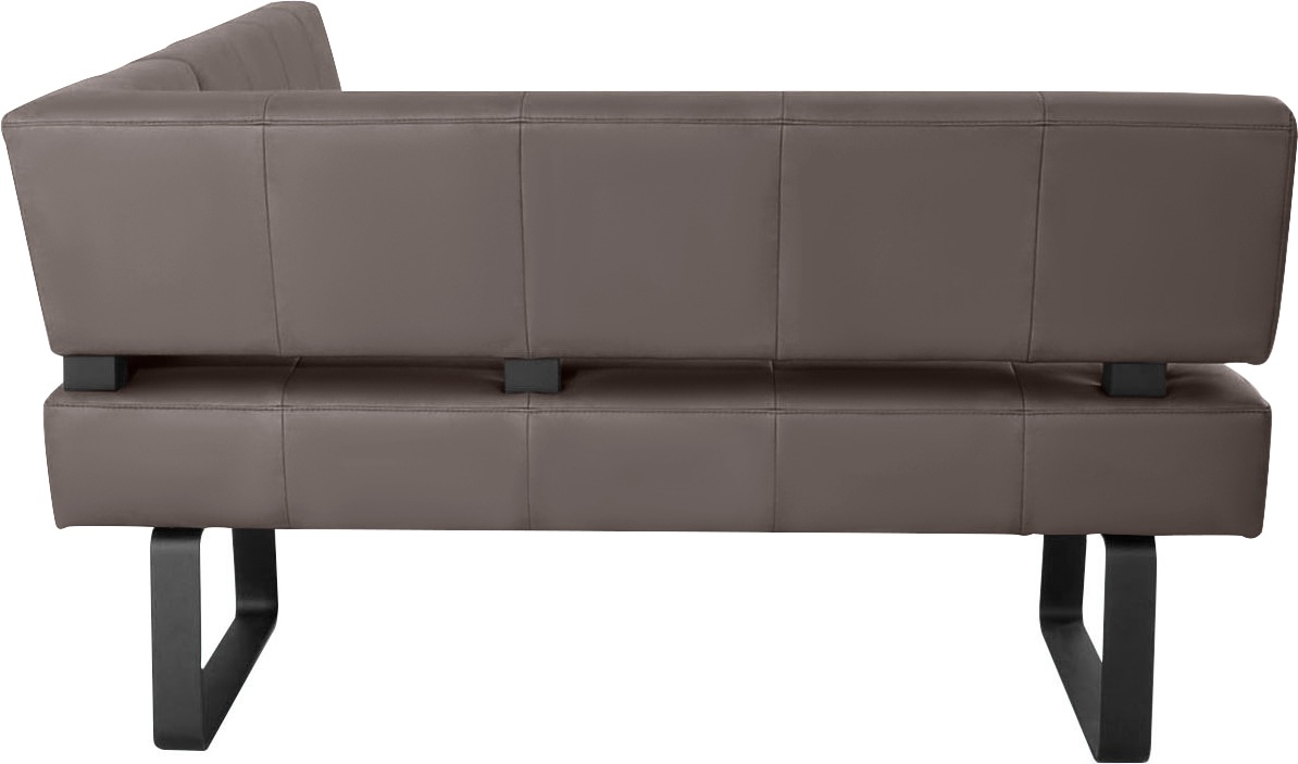 Eckbank K+W KOMFORT & WOHNEN "Spider II", braun (canyon 80, schwarz), B:165cm H:88cm T:195cm, Sitzbänke, Eckbank, Sitzsteppung, bequem durch Sandwichbauweise, 2 Stellmaße 3