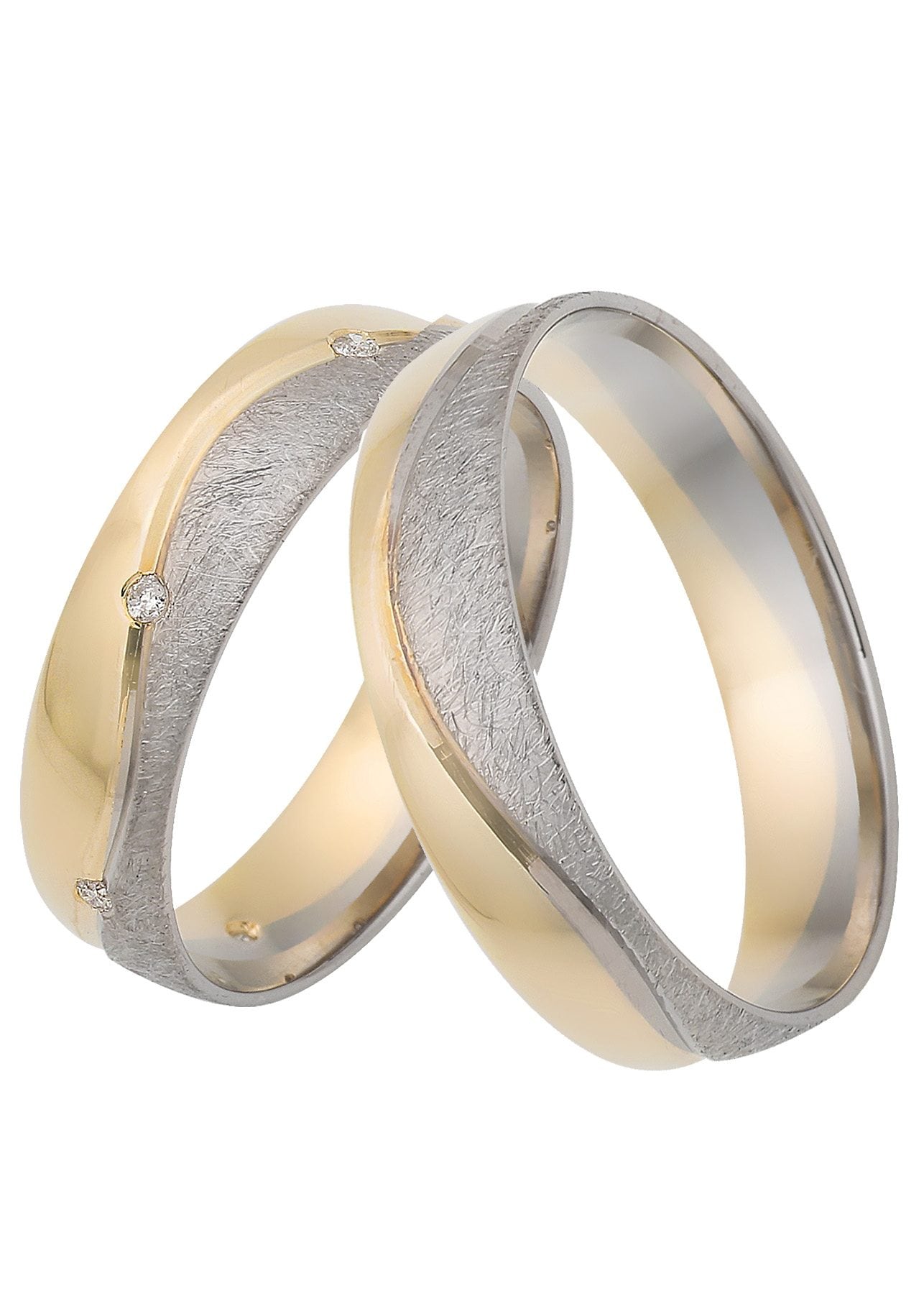 Firetti Trauring »Schmuck Geschenk Gold 375 Hochzeit Ehering Trauring "LIEBE" Welle«, Made in Germany - wahlweise mit oder ohne Brillanten