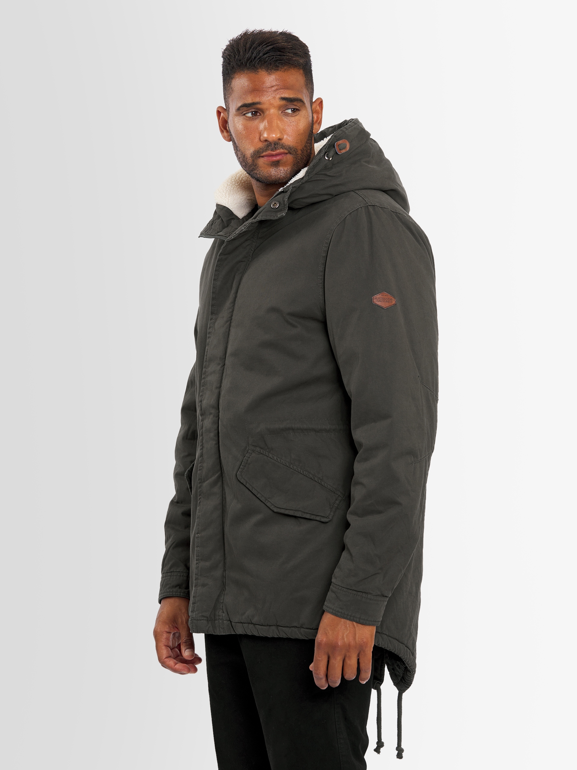 Alessandro Salvarini Winterjacke »ASMauro«, mit warmem Teddyfell