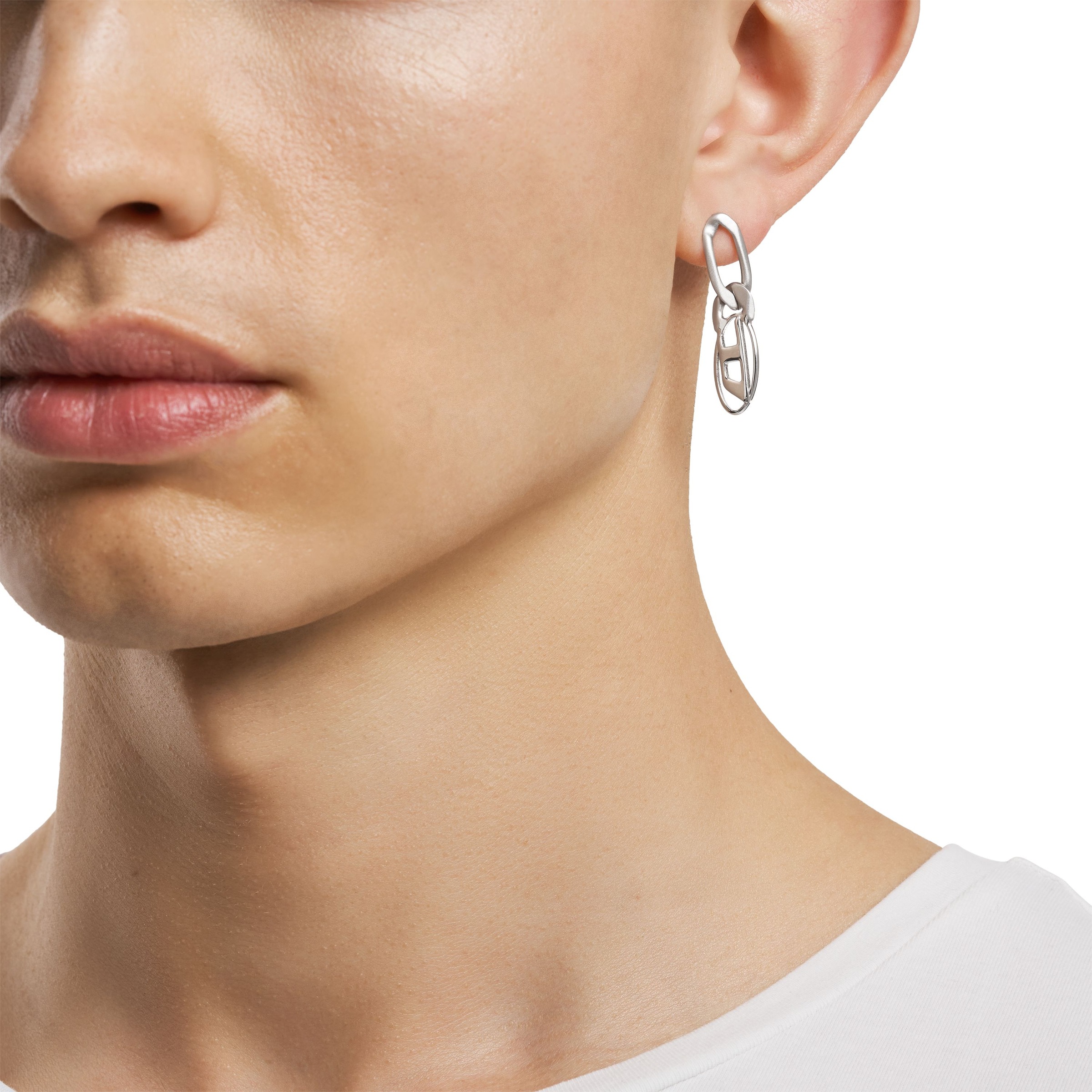 Diesel Single-Ohrstecker »Schmuck Geschenk Metall OVAL D LOGO, DX1598040«