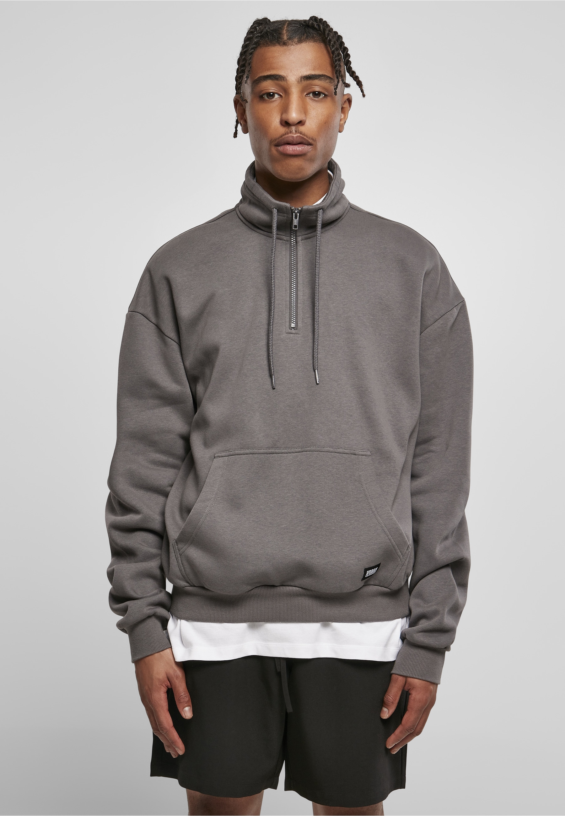 URBAN CLASSICS Kapuzensweatshirt »Urban Classics Herren Organic Drawstring Troyer«, 1 Stk.

