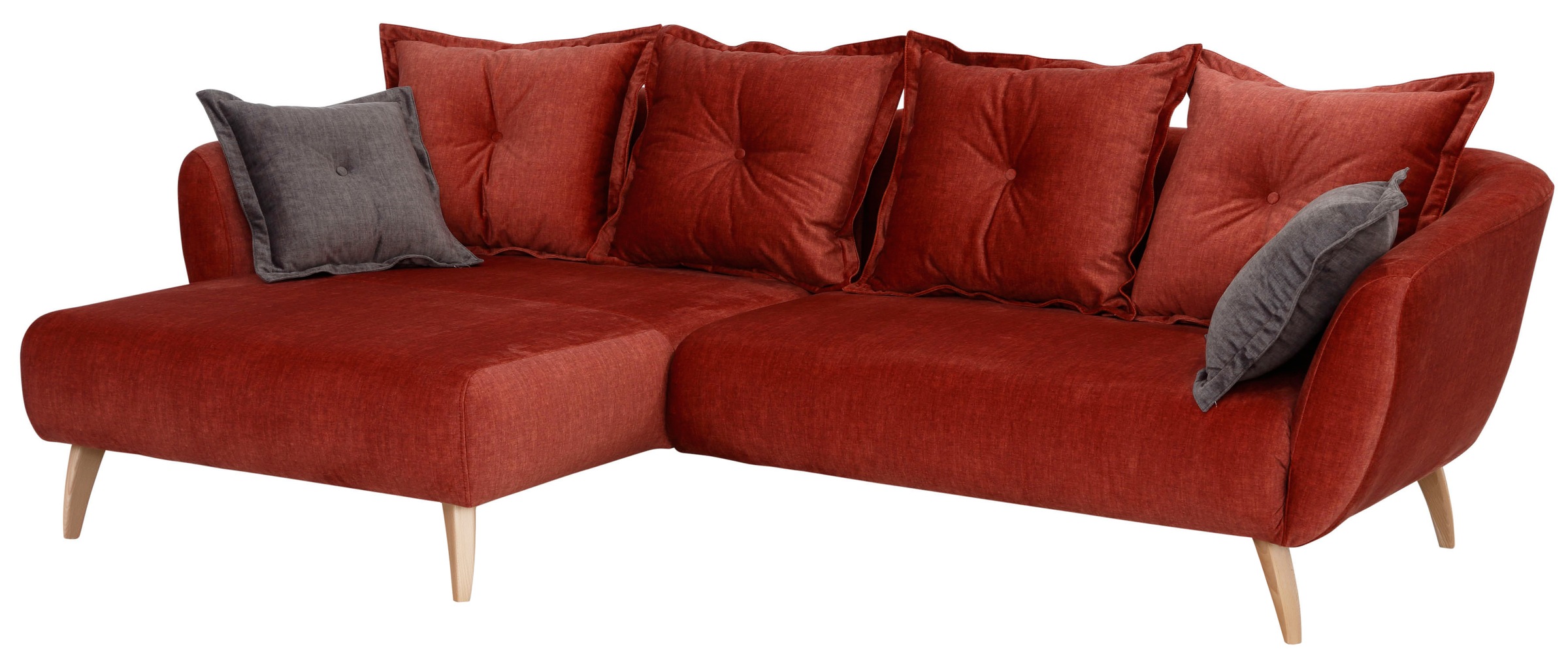 Home affaire Ecksofa "Baggio formschöne Polsterecke, bequem, Breite 277cm, günstig online kaufen