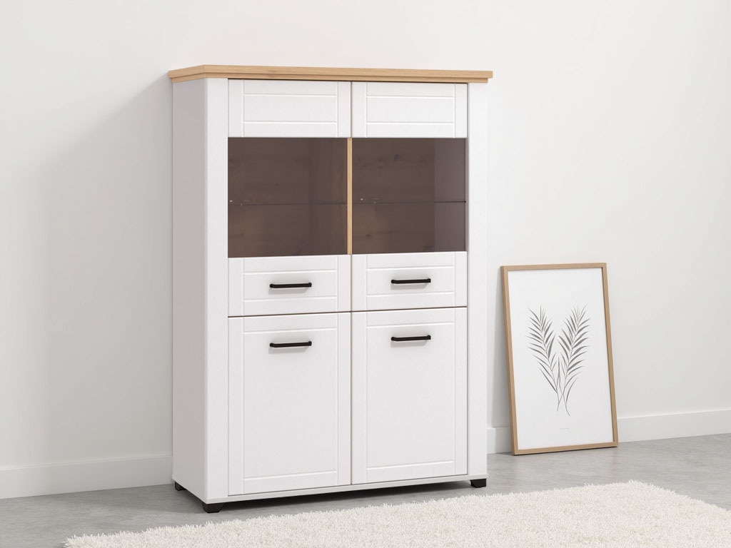 Home affaire Vitrine "Valencia" 2 Türen mit 4mm-Sicherheitsglas, Breite 103,5 cm