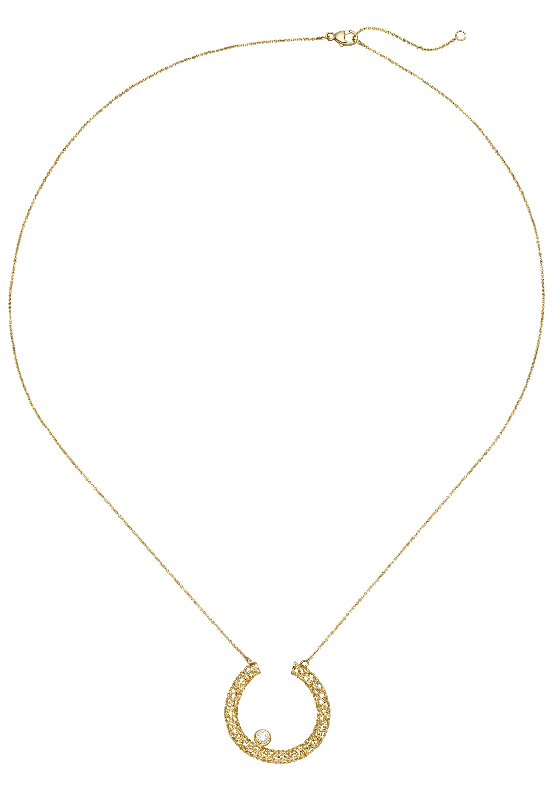 JOBO Collier, 750 Gold mit 1 Diamant 45 cm