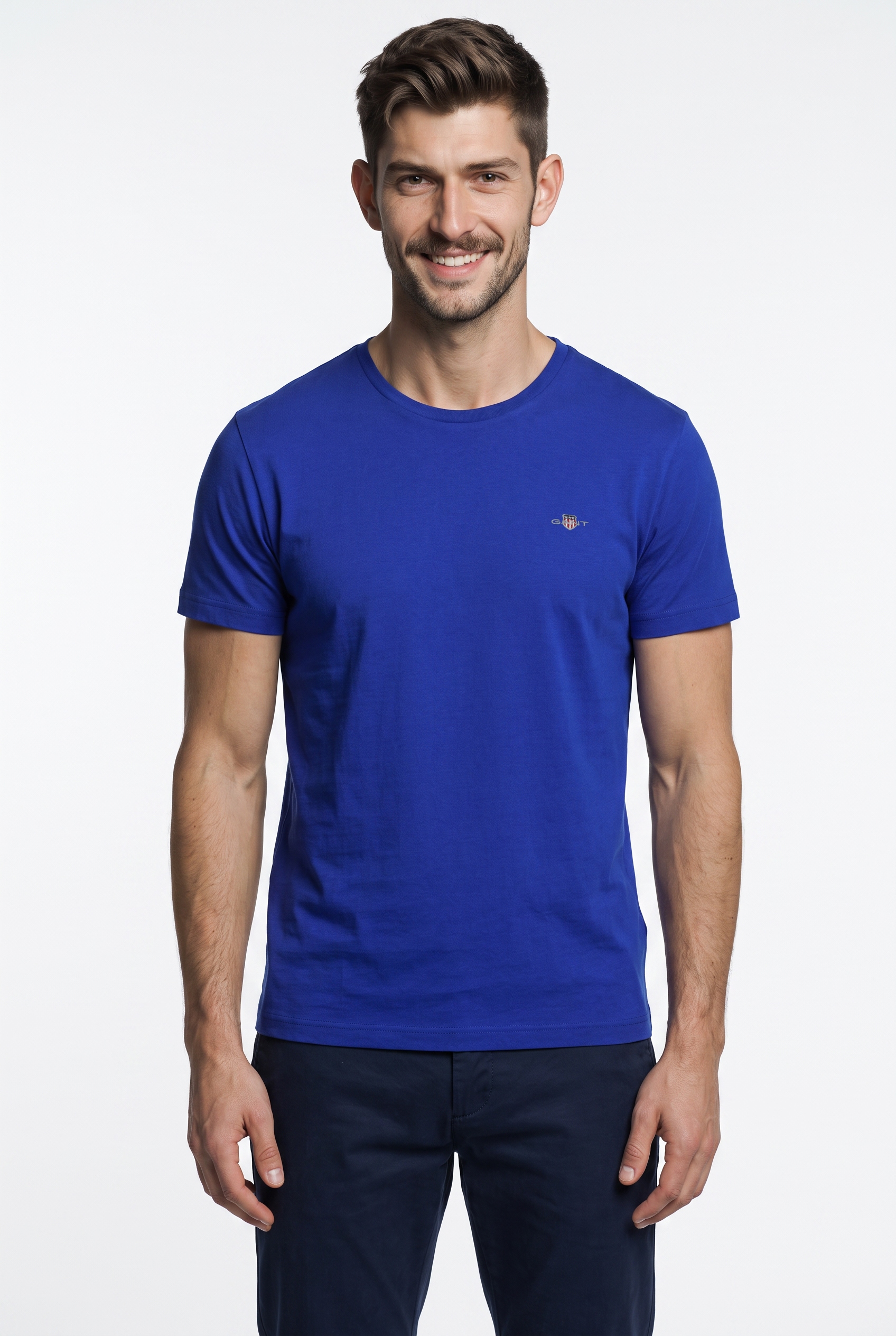 Gant T-Shirt "SLIM SHIELD SS T-SHIRT" mit Logostickerei auf der Brust
