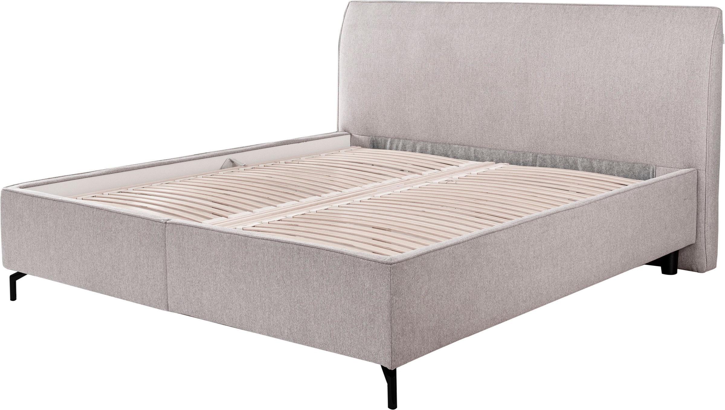 Stauraumbett ALINA "Serina Supercomfort", grau (hellgrau tcm 39), B:200cm L:219cm, Struktur fein TCM (100% Polyester), Betten, Stauraumbett, inkl. Lattenrost mit Kopf- und Fußhochsteller, diverse Ausführungen 3