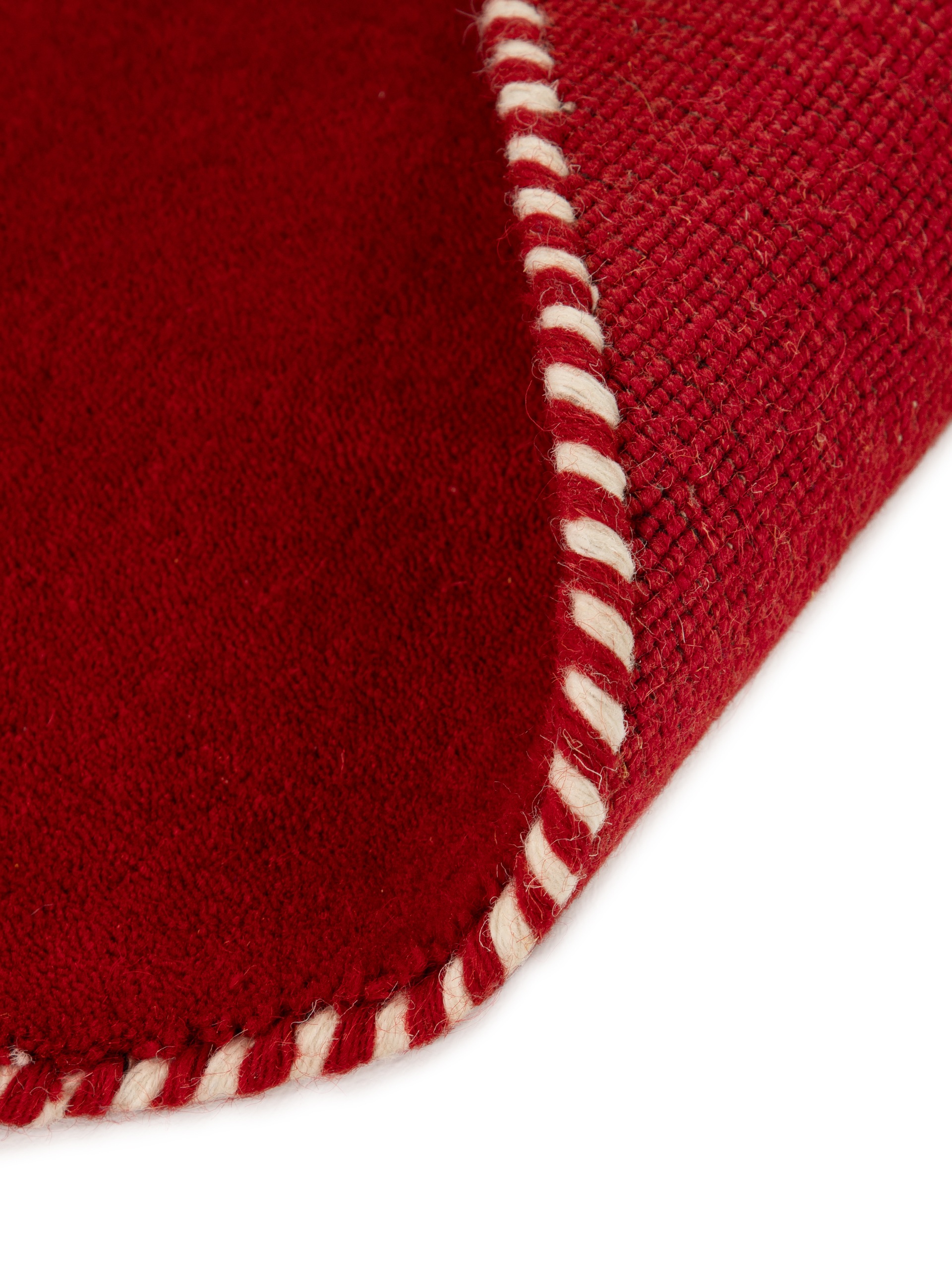 carpetfine Wollteppich »Gabbeh Lola Uni«, rund, 14 mm Höhe, mit natürlichem Pflanzenmaterial von Hand gewebt, auch als Läufer