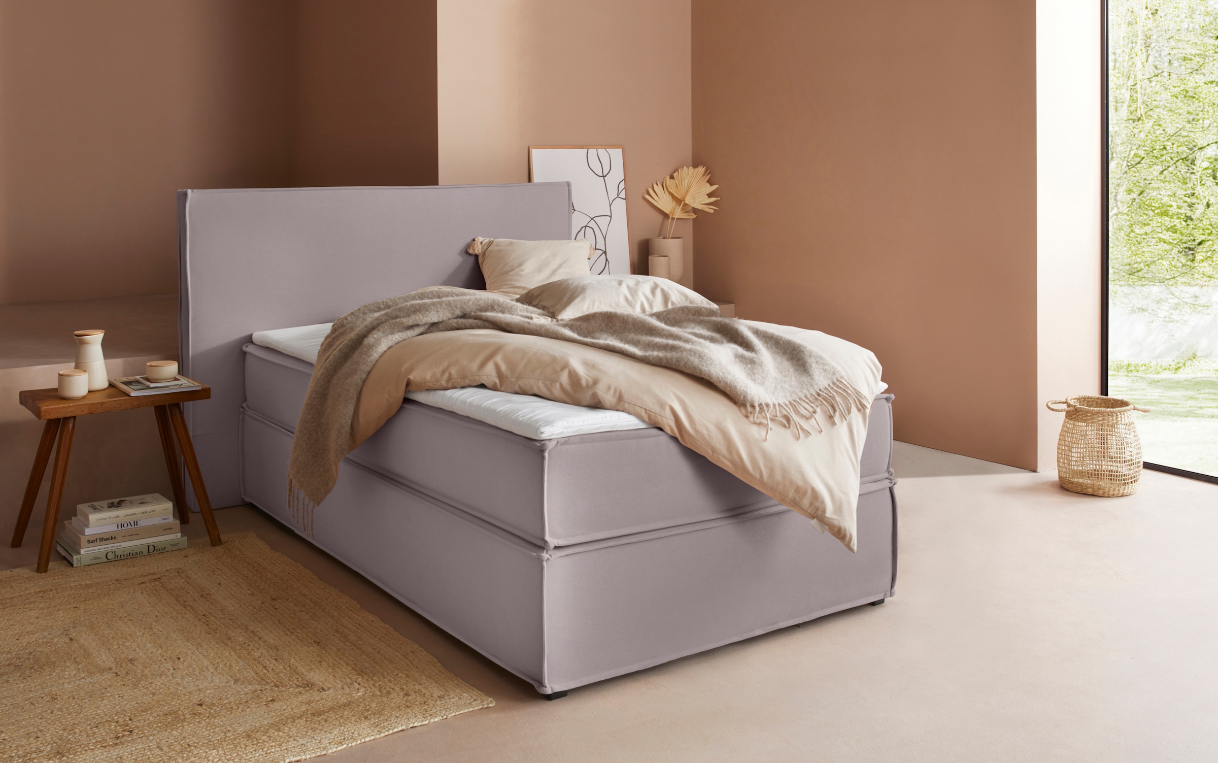 LeGer Home by Lena Gercke Boxspringbett "Yuma", incl. Topper, in 4 Breiten, günstig online kaufen