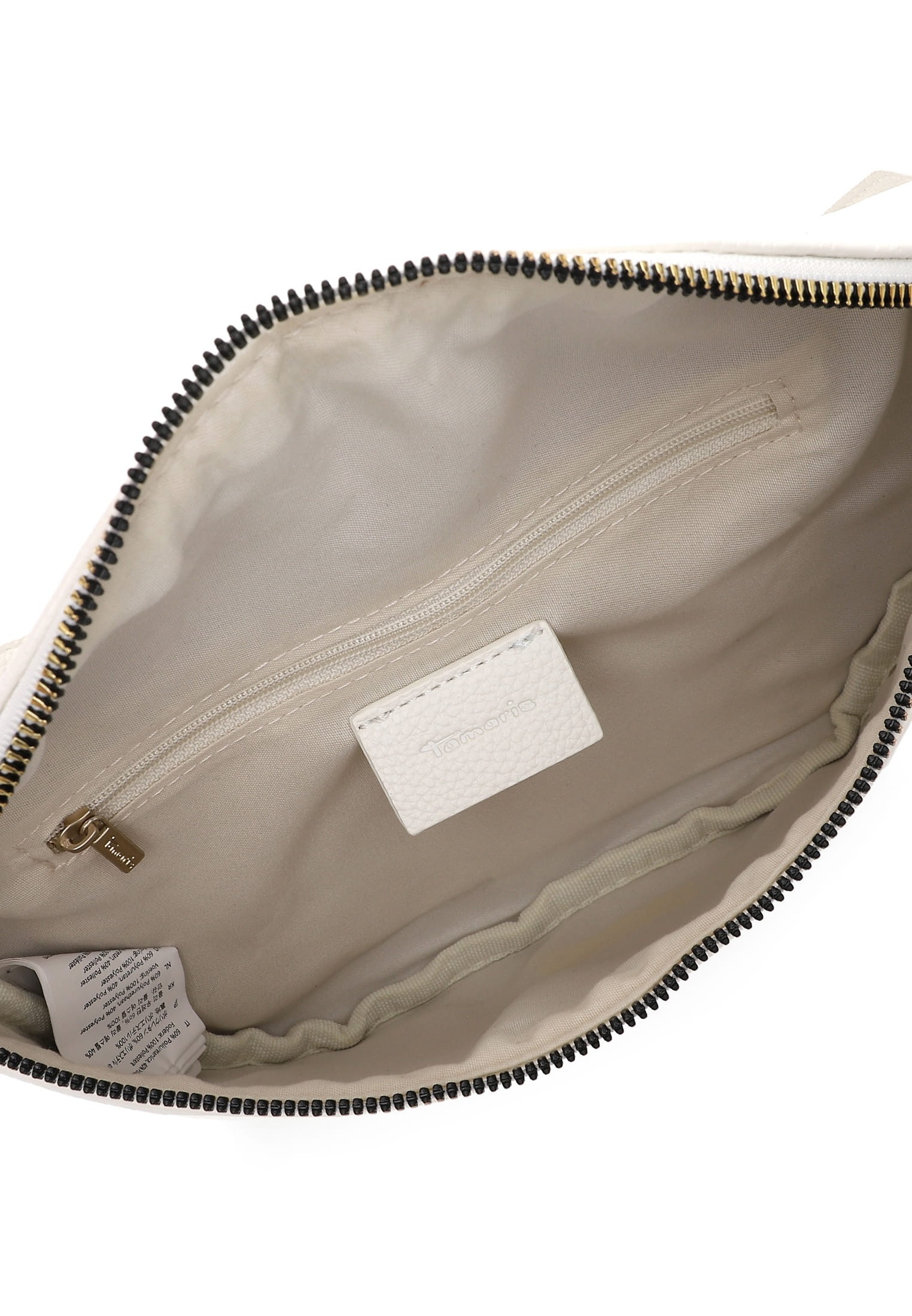 Umhängetasche TAMARIS "Umhängetasche TAS Kiri", Damen, Gr. B/H/T: 26cm x 17cm x 6cm 0, weiß (weiß 300), Polyurethan, Taschen Umhängetasche 3