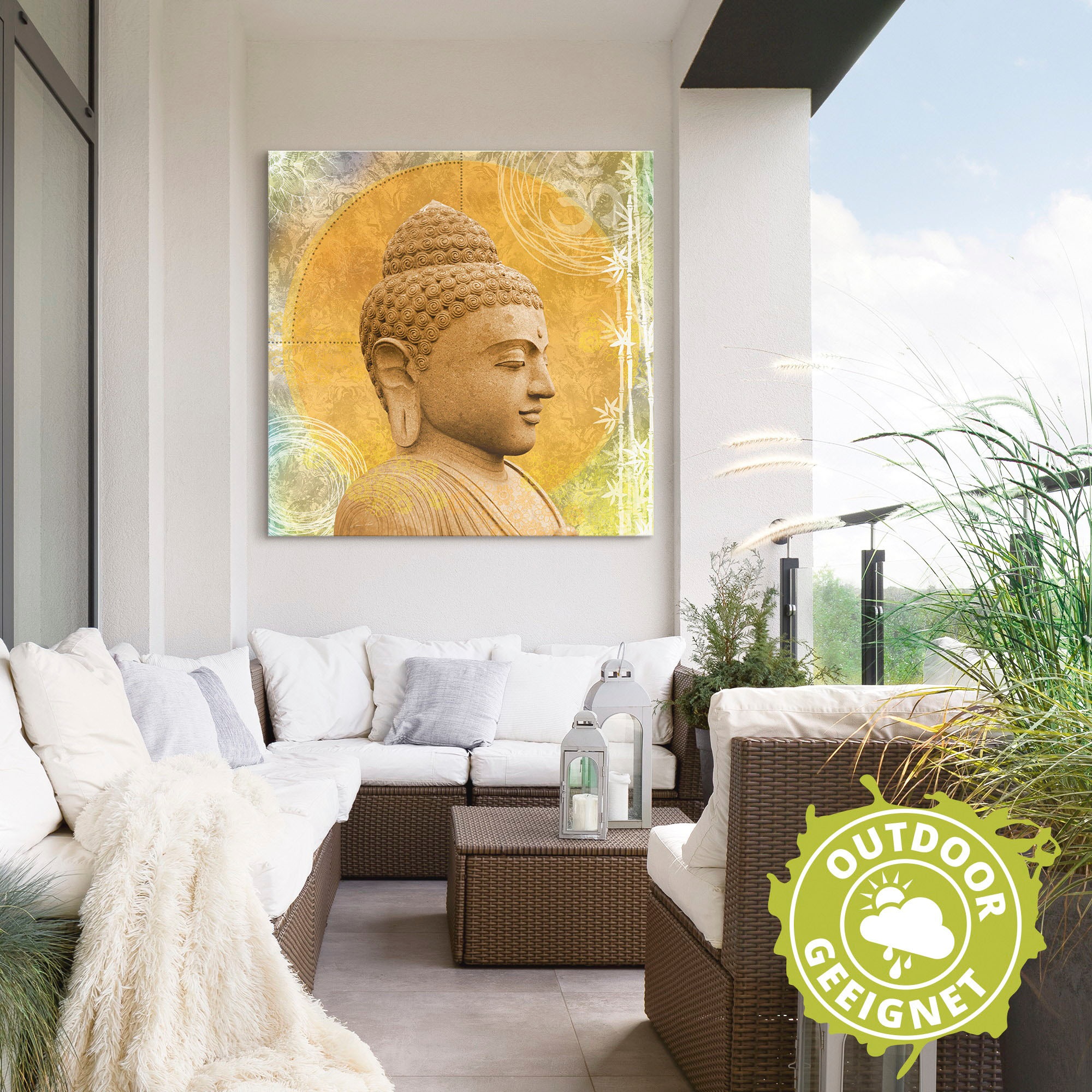 Artland Wandbild "Buddha II" Spa 1 Stk. tlg. als Alubild, Outdoorbild, Lein günstig online kaufen