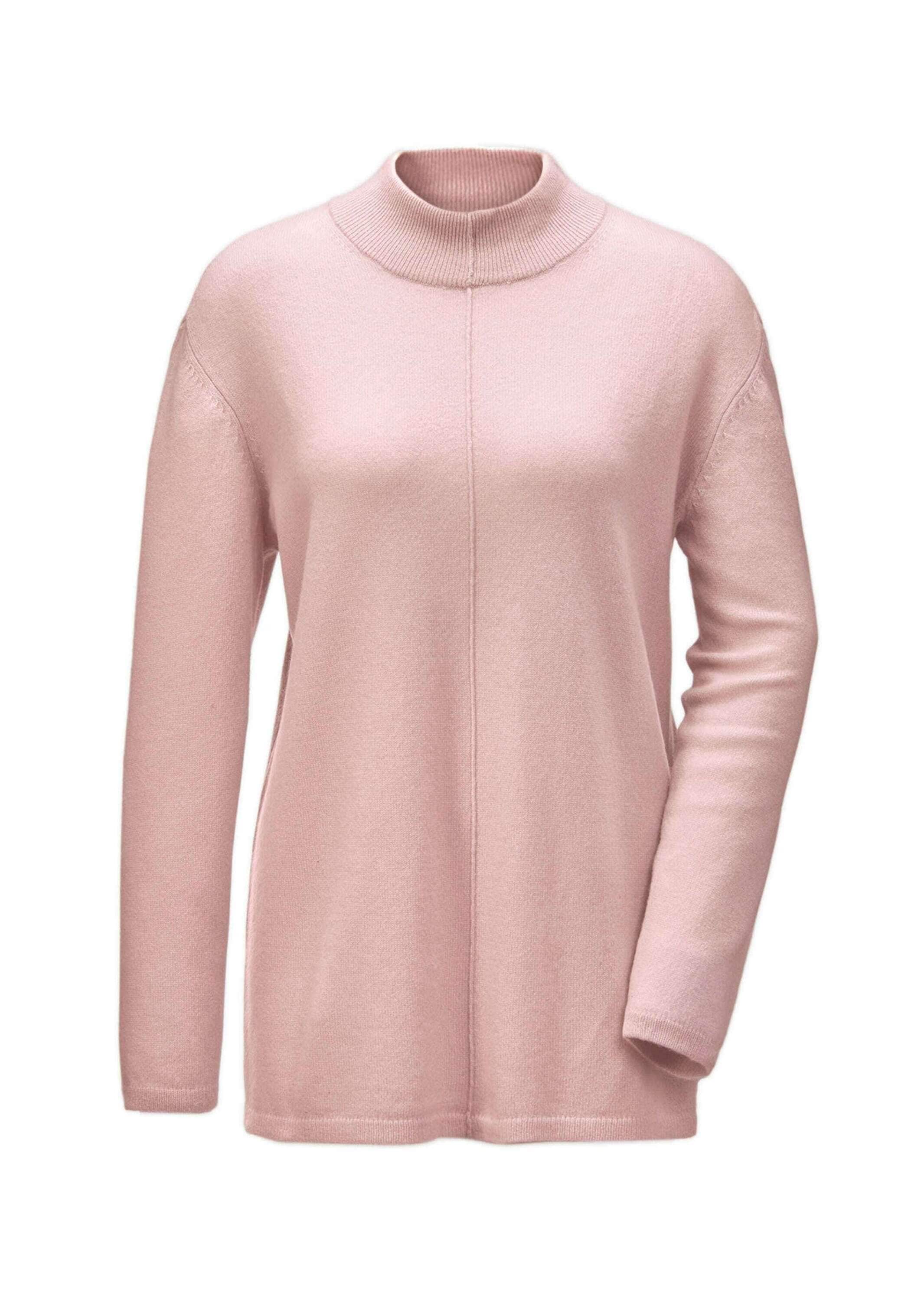 GOLDNER Strickpullover "Kurzgröße Kuschelweicher Kaschmirpullover mit Kragen" Dekorative Naht im Vorderteil