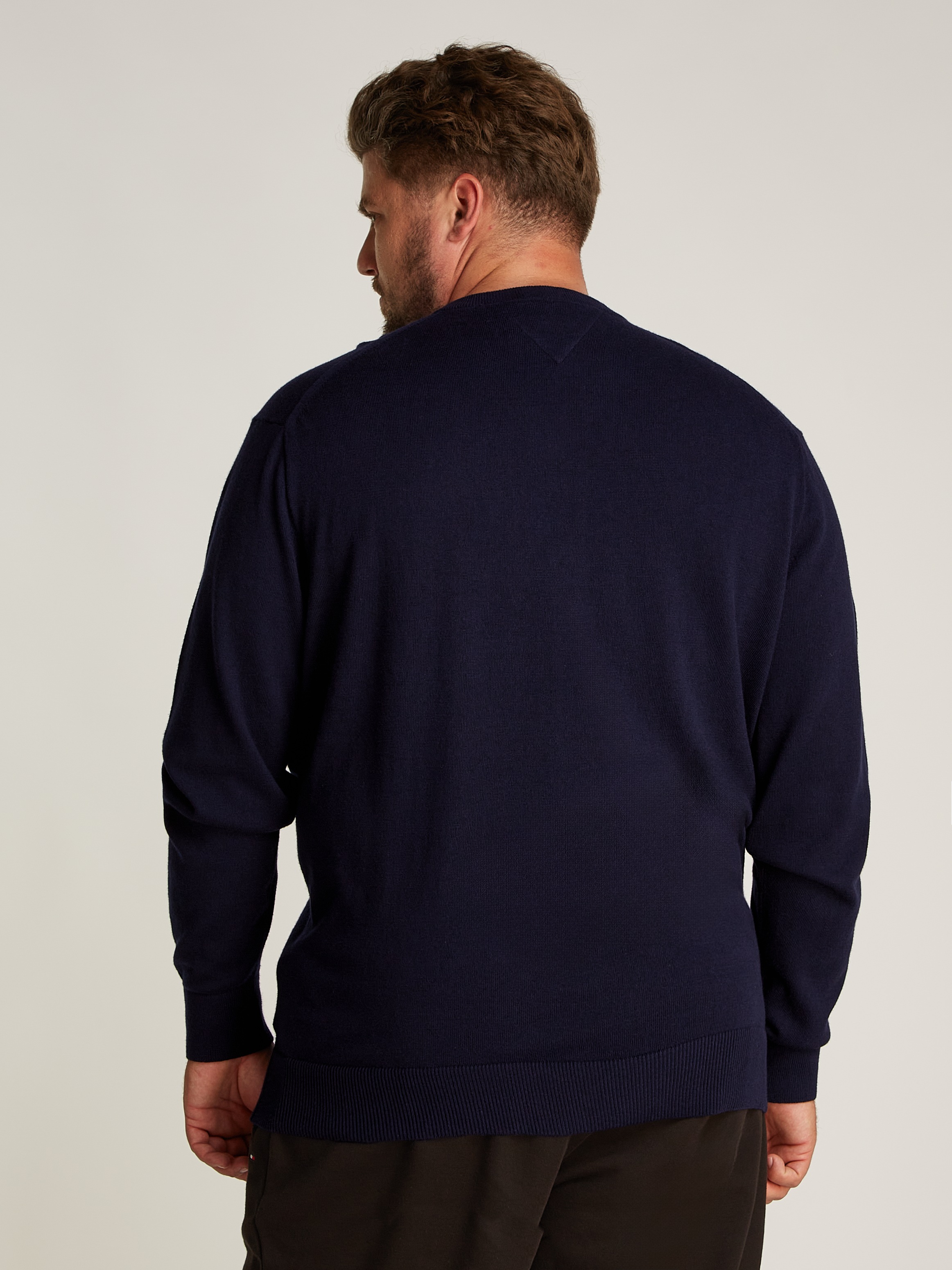 Tommy Hilfiger Big & Tall Strickpullover "BT-PIMA ORG CTN CASHMERE VNCK-B" günstig online kaufen