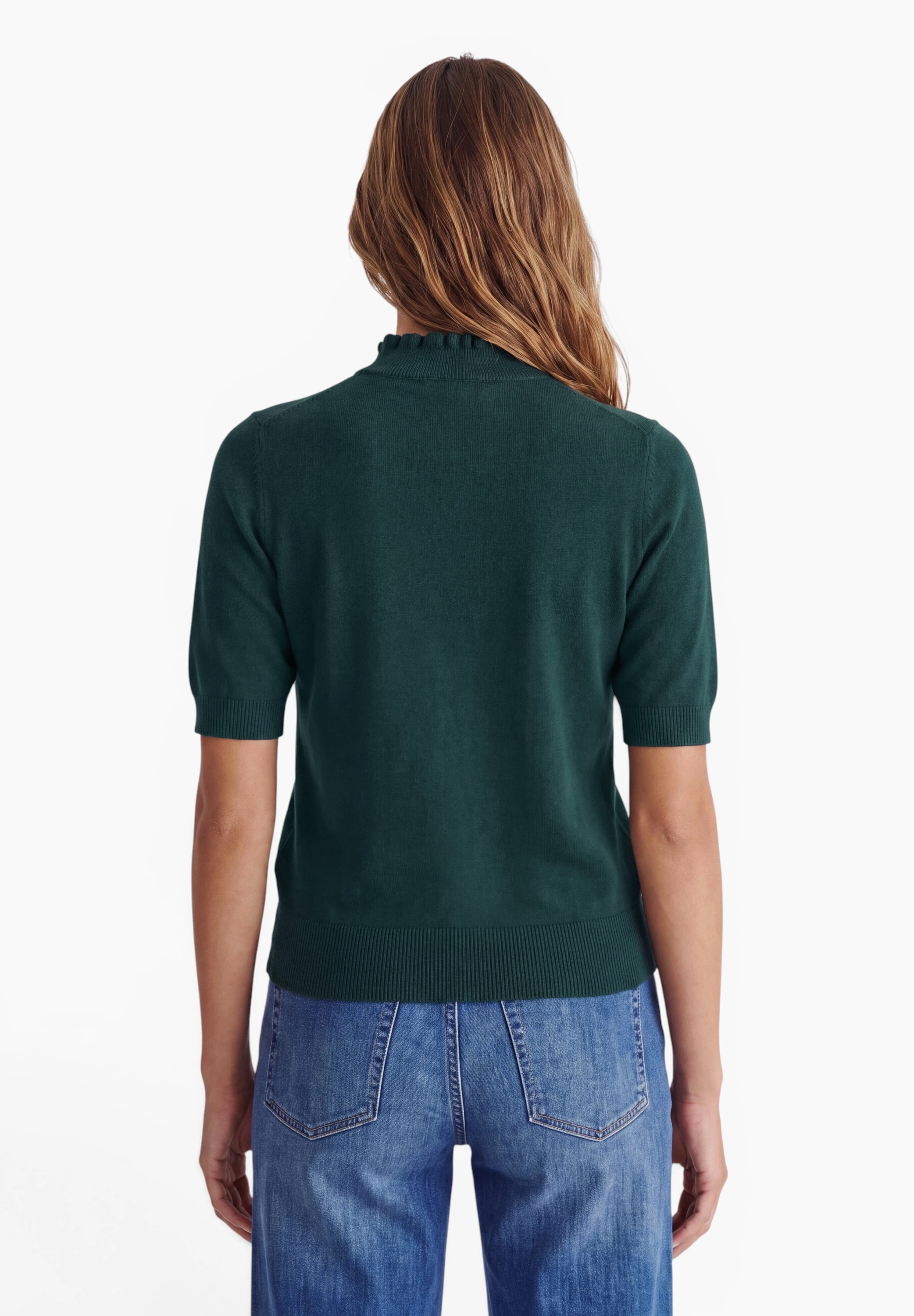 STREET ONE STUDIO Kurzarmpullover im soften Baumwoll-Mix