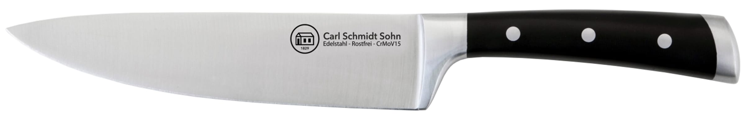 Carl Schmidt Sohn Kochmesser "HERNE, 26 cm, Edelstahl rostfrei" mit ergonomischem Griff und Messerkropf