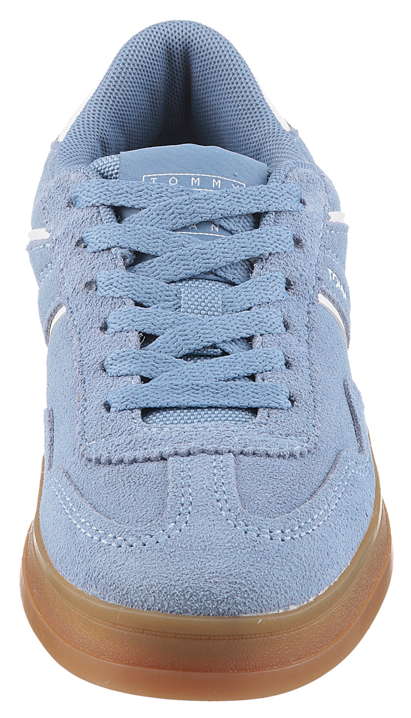 Tommy Jeans Plateausneaker »THE GREENWICH SUEDE«, Freizeitschuh, Halbschuh, Schnürschuh mit gepolstertem Schaftrand