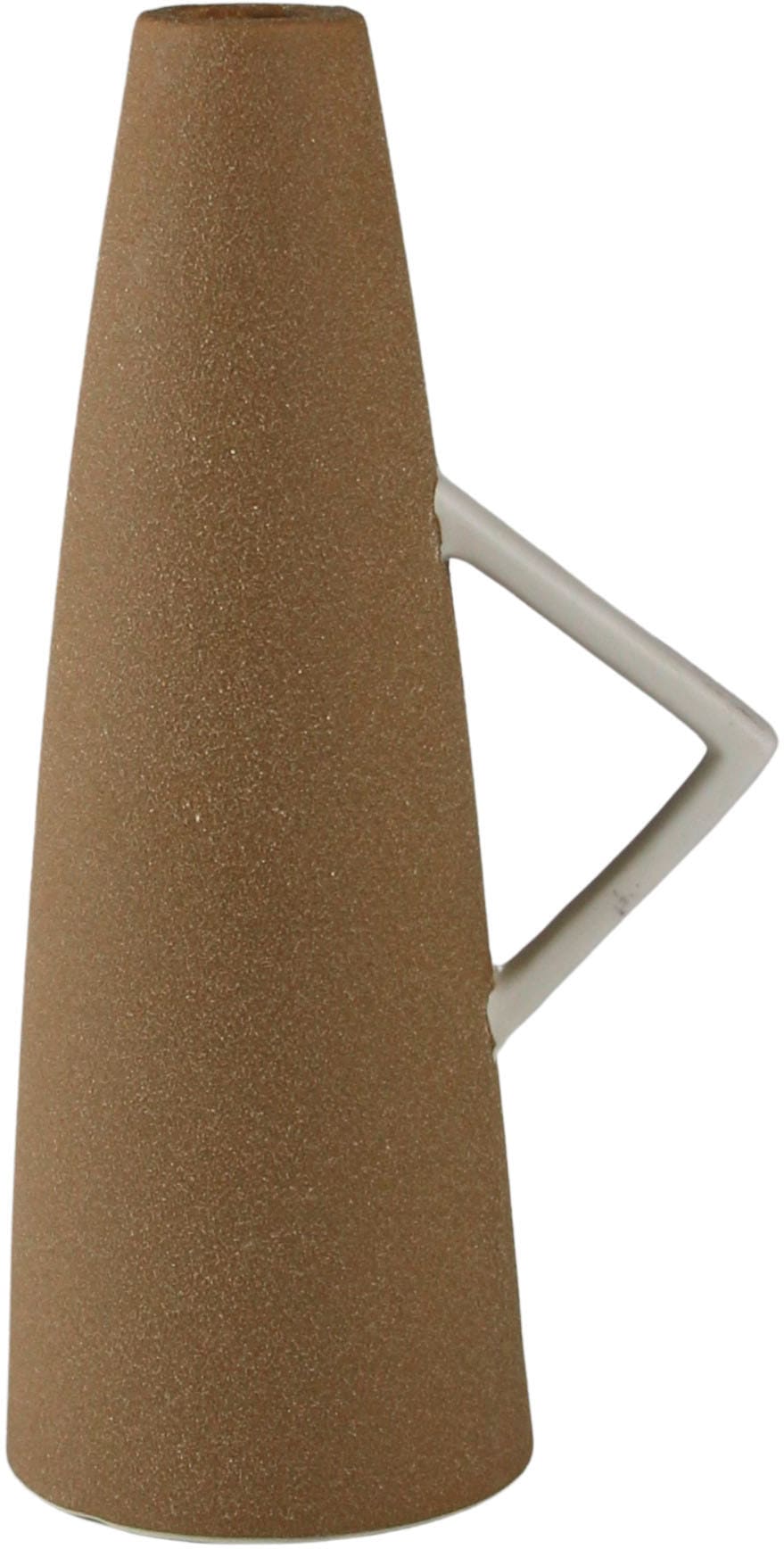 AM Design Tischvase "Dekovase mit Henkel, aus Keramik, Höhe ca. 26 cm" Vase in außergewöhnlichler Form, Keramikvase, Dekoobjekt