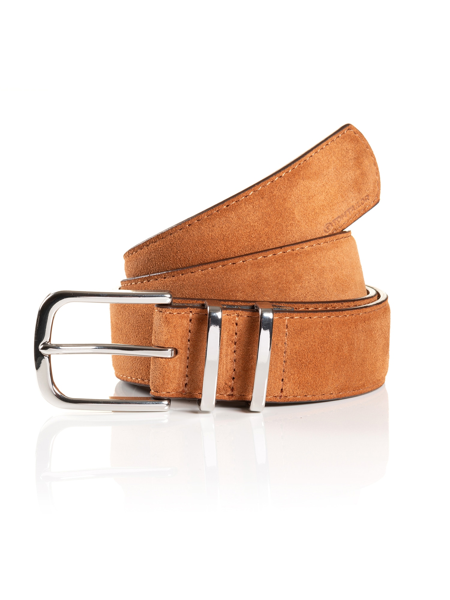 TOM TAILOR Synthetikgürtel "TTMILLIE", Veloursleder mit Ziernähten – 3,5 cm günstig online kaufen