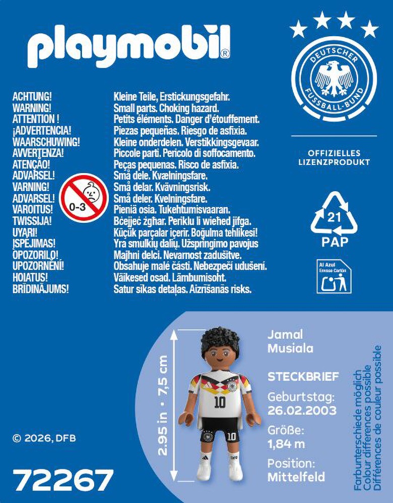 Playmobil® Konstruktions-Spielset »Jamal Musiala (72267), DFB« Made in Europe